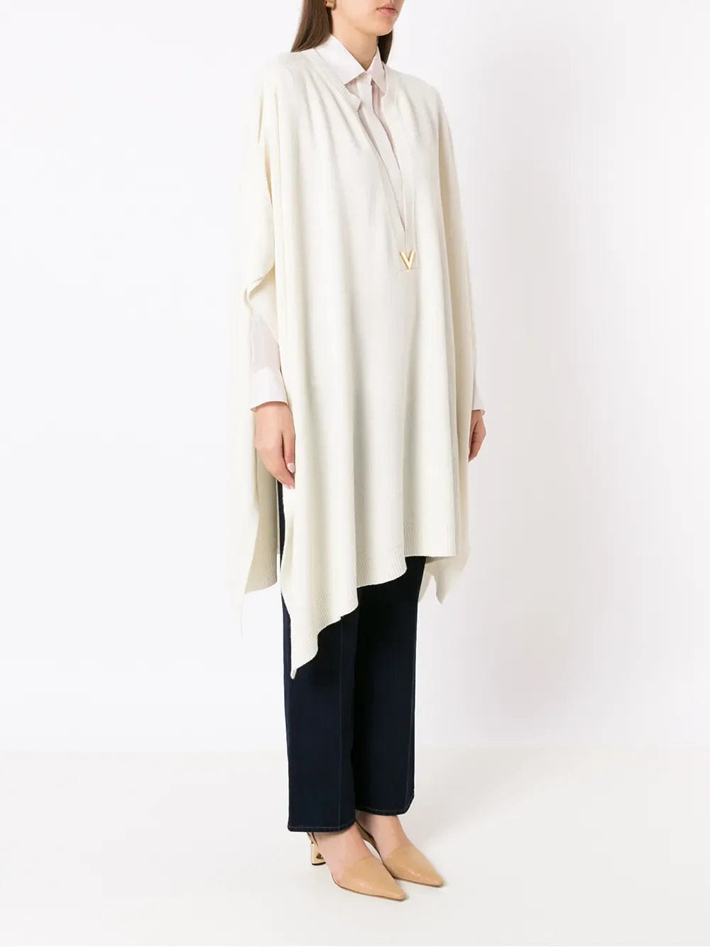 Valentino Garavani Logo - Plaque Knitted Poncho