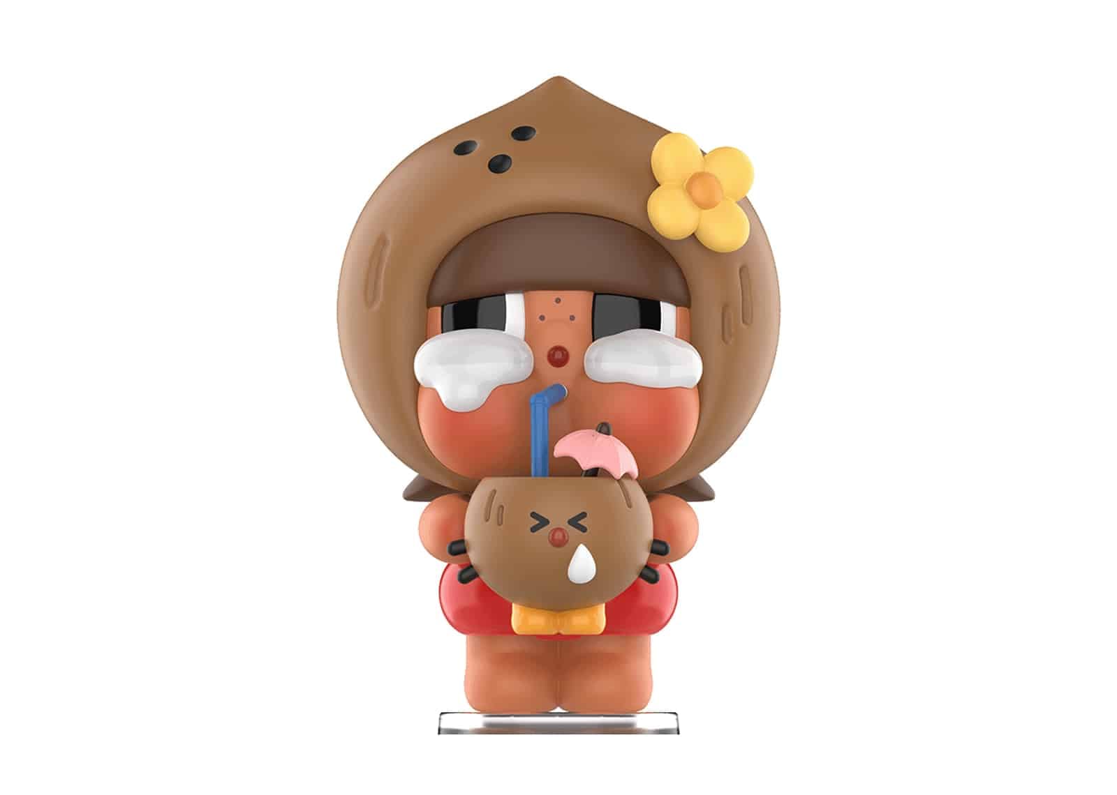 Pop Mart (labubu) Pop Mart CRYBABY Coconut Figure Brown