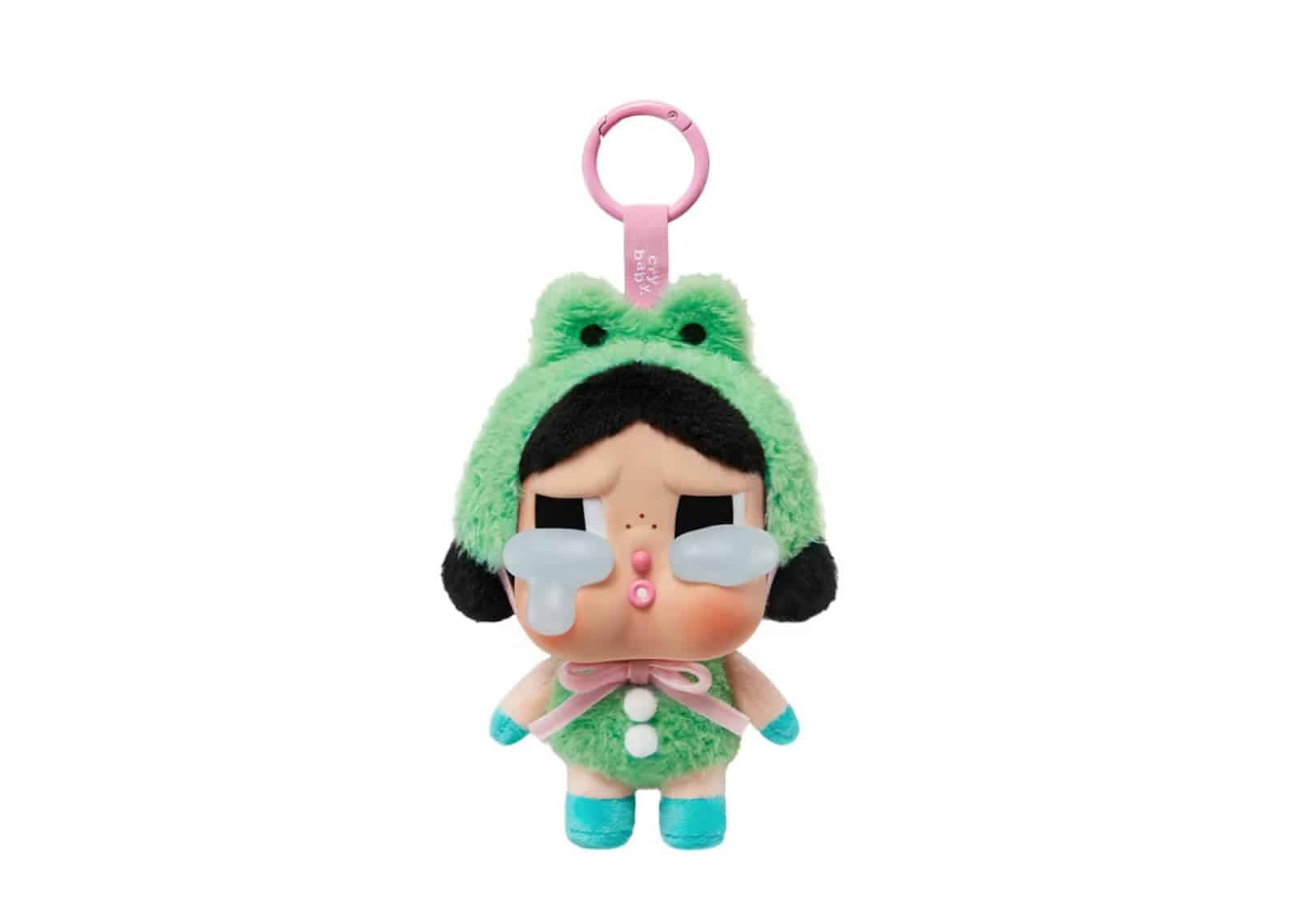 Pop Mart (labubu) Pop Mart CryBaby Crying Again Series What A Frog Vinyl Face Plush