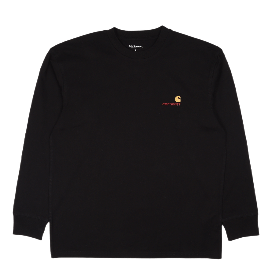 Carhartt WIP L/s American Script T - shirt Black