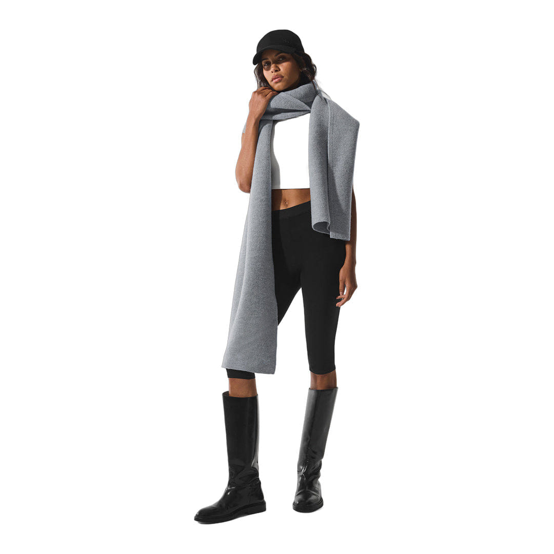 ALO Yoga alo Merino Wool Oversized Scarf - Hazy Heather Grey