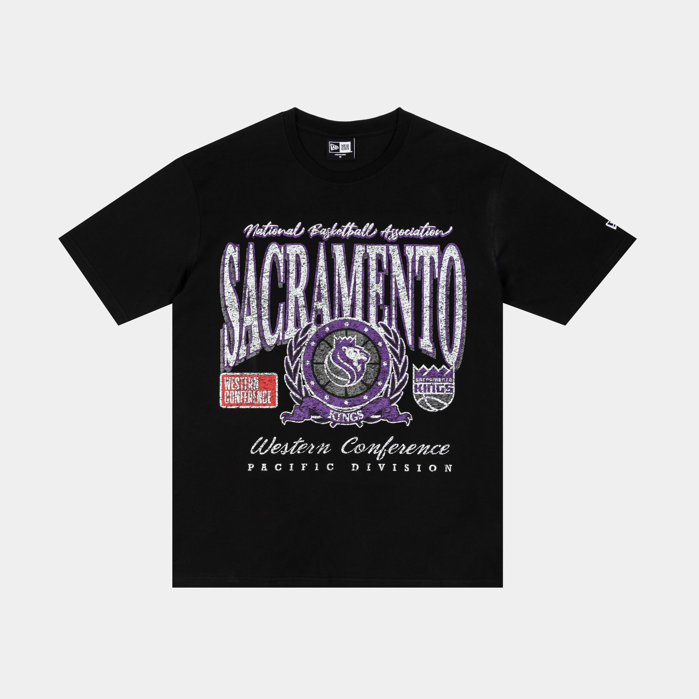 NEW ERA Sacramento Kings Oversized Mens Short Sleeve Shirt (Black/White)