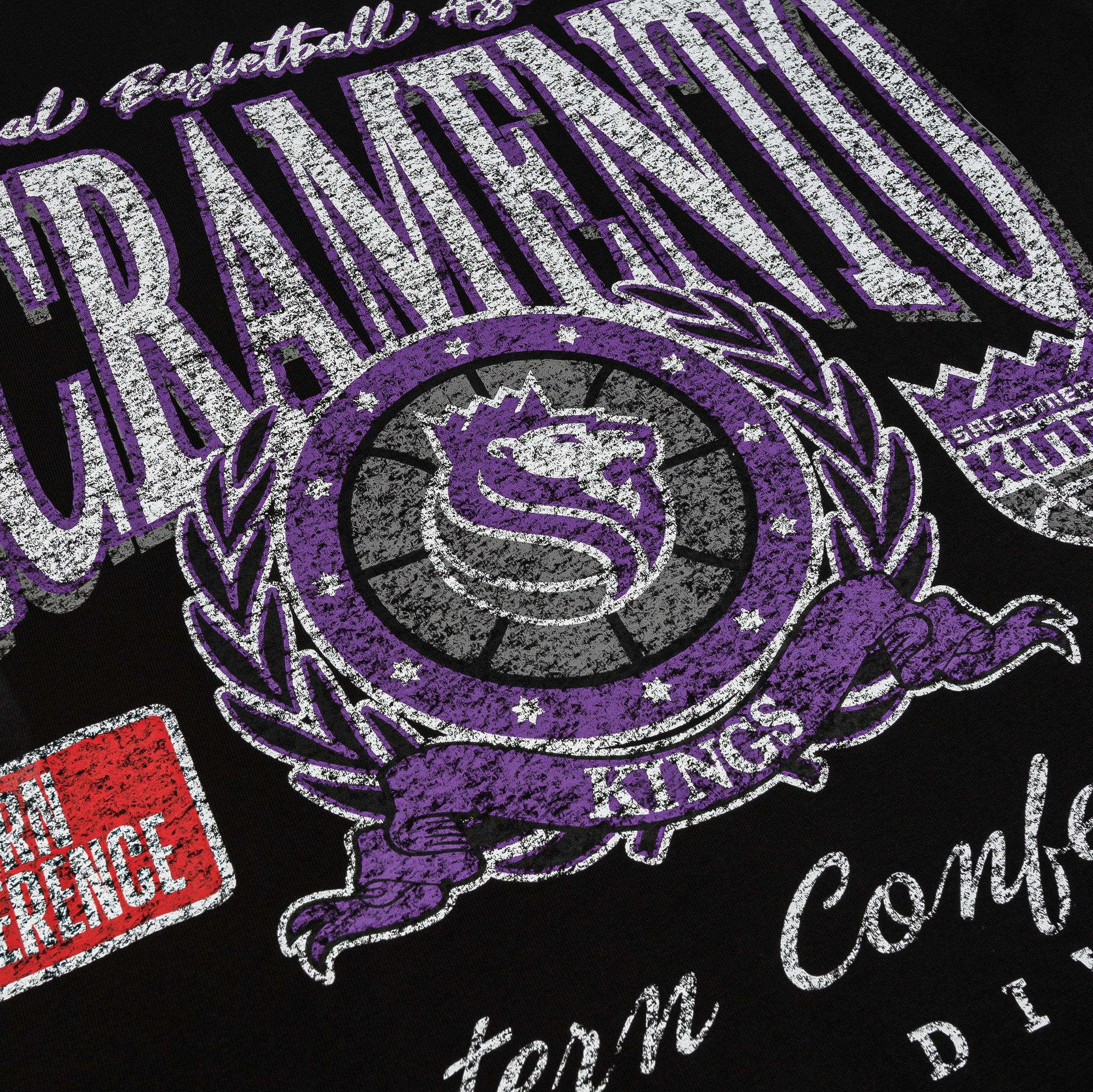 NEW ERA Sacramento Kings Oversized Mens Short Sleeve Shirt (Black/White)