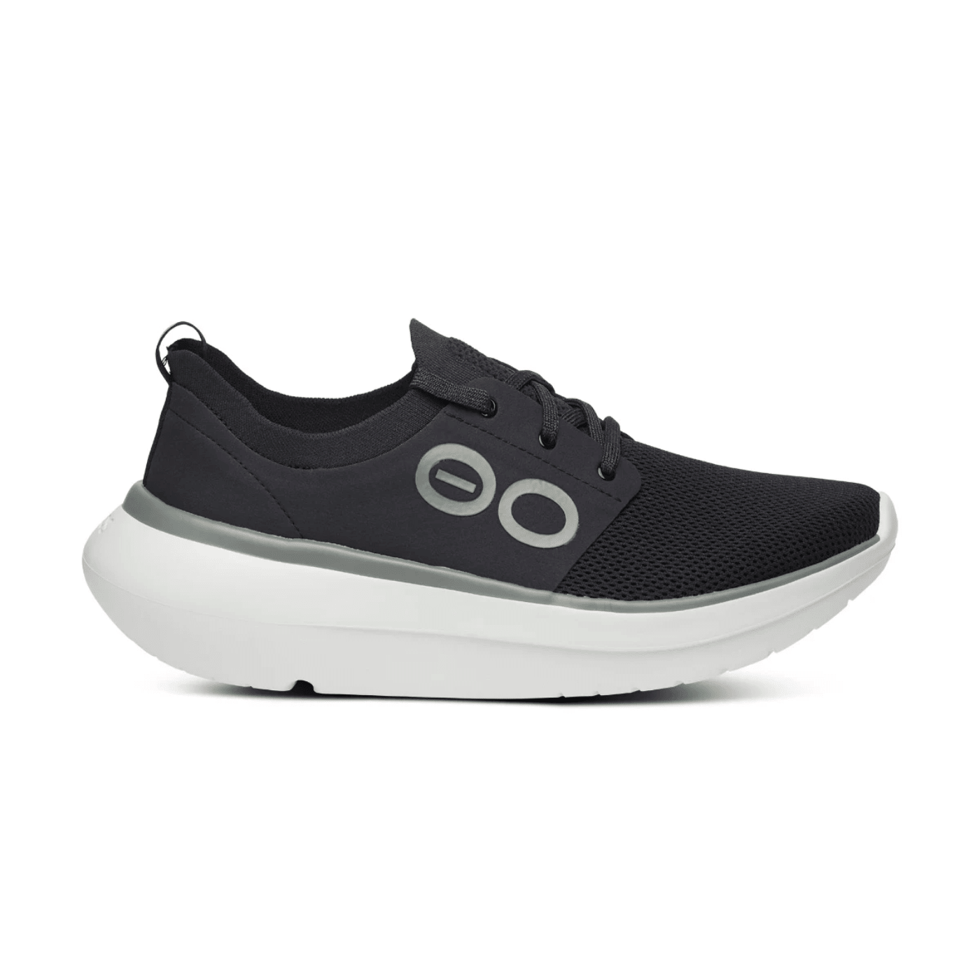 Oofos Stride Lace - Up Shoe White & Black