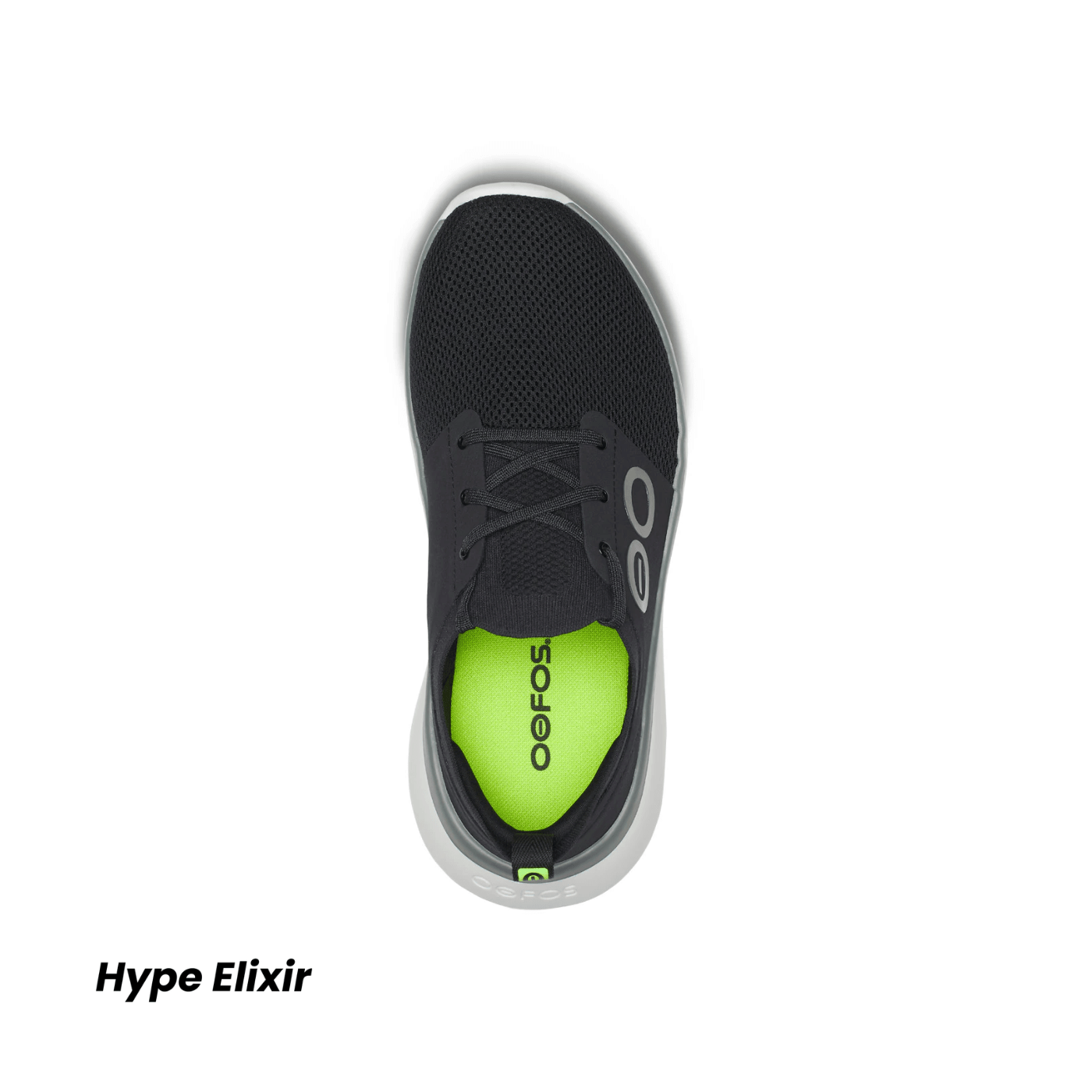 Oofos Stride Lace - Up Shoe White & Black