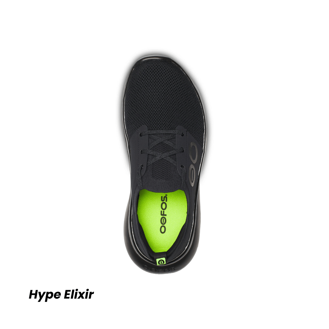 Oofos Stride Lace - Up Shoe Black