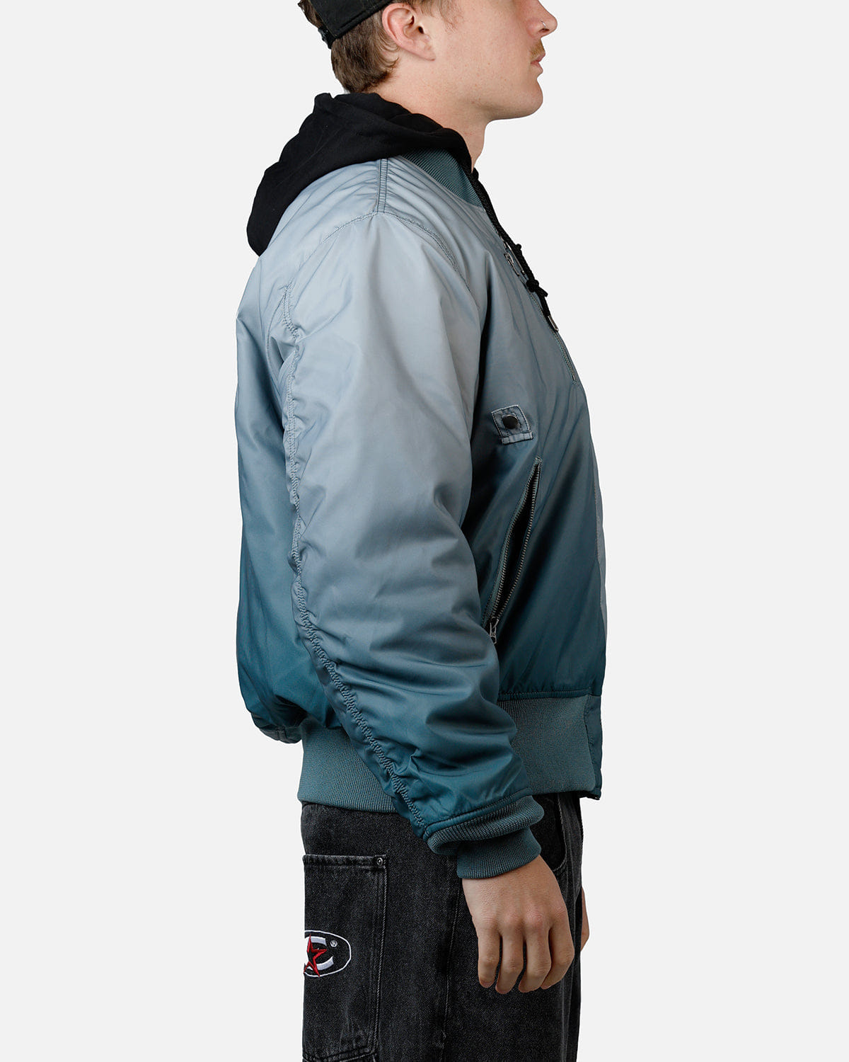 ALPHA Industries Gradient Washed Flight Jacket Blue