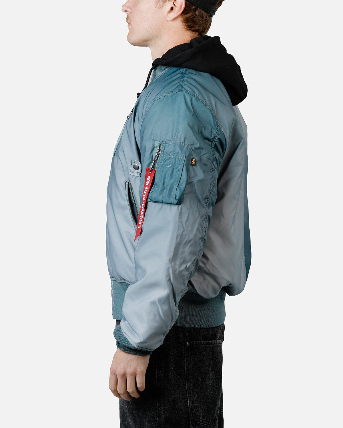 ALPHA Industries Gradient Washed Flight Jacket Blue