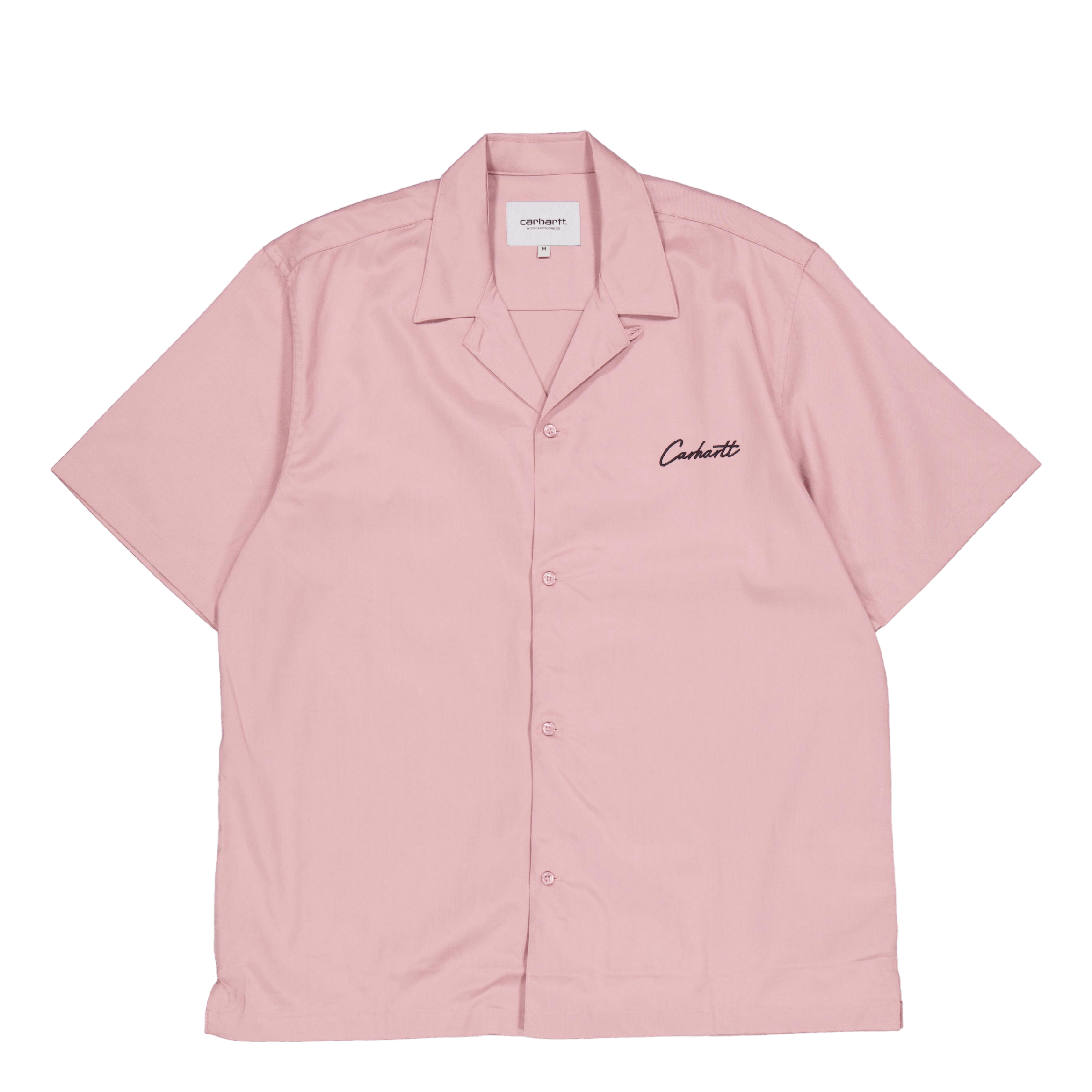 Carhartt WIP S/s Delray Shirt Glassy Pink / Black