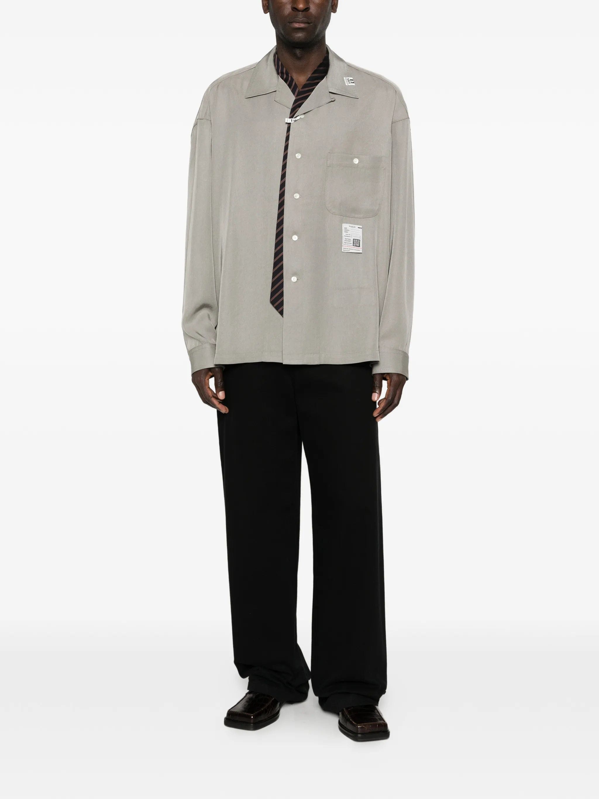 Maison Mihara Yasuhiro logo - patch shirt