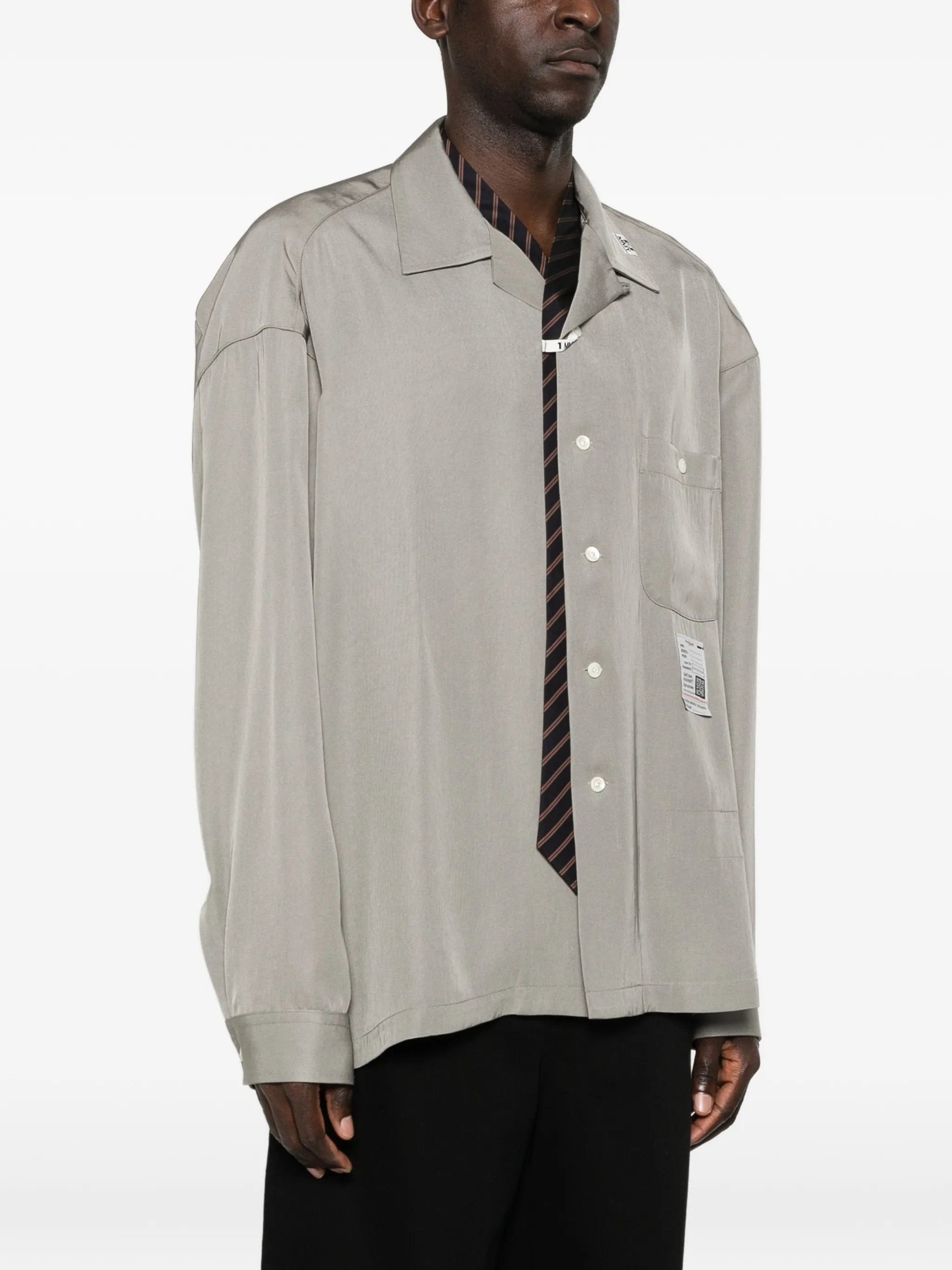 Maison Mihara Yasuhiro logo - patch shirt
