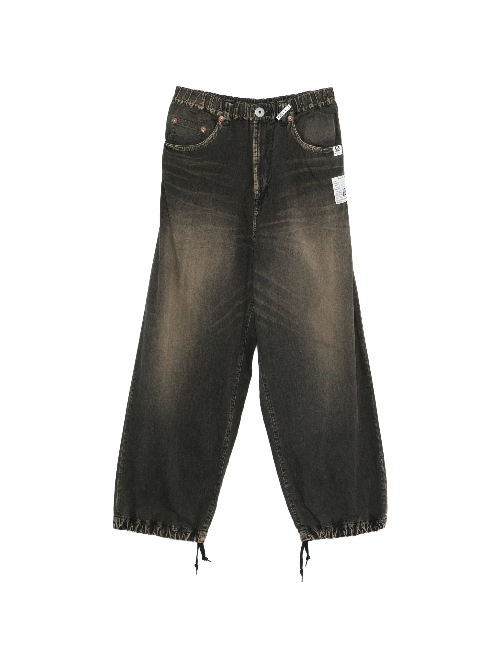 Maison Mihara Yasuhiro drawstring light wide jeans
