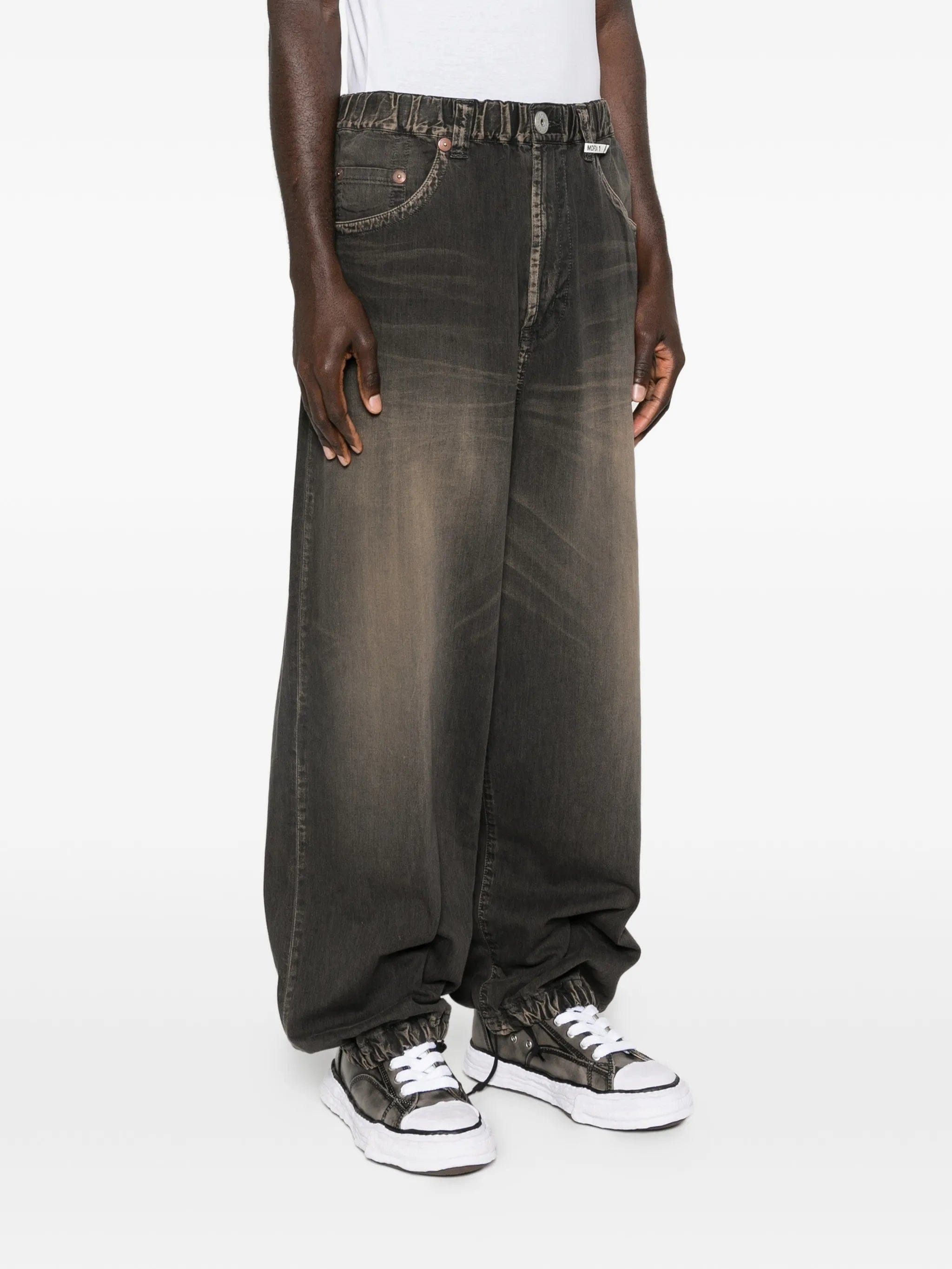 Maison Mihara Yasuhiro drawstring light wide jeans