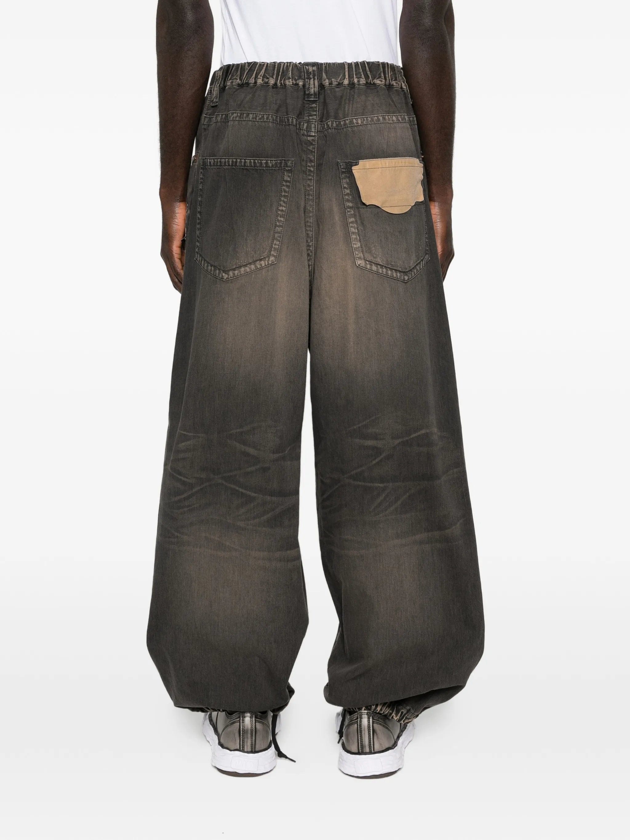 Maison Mihara Yasuhiro drawstring light wide jeans