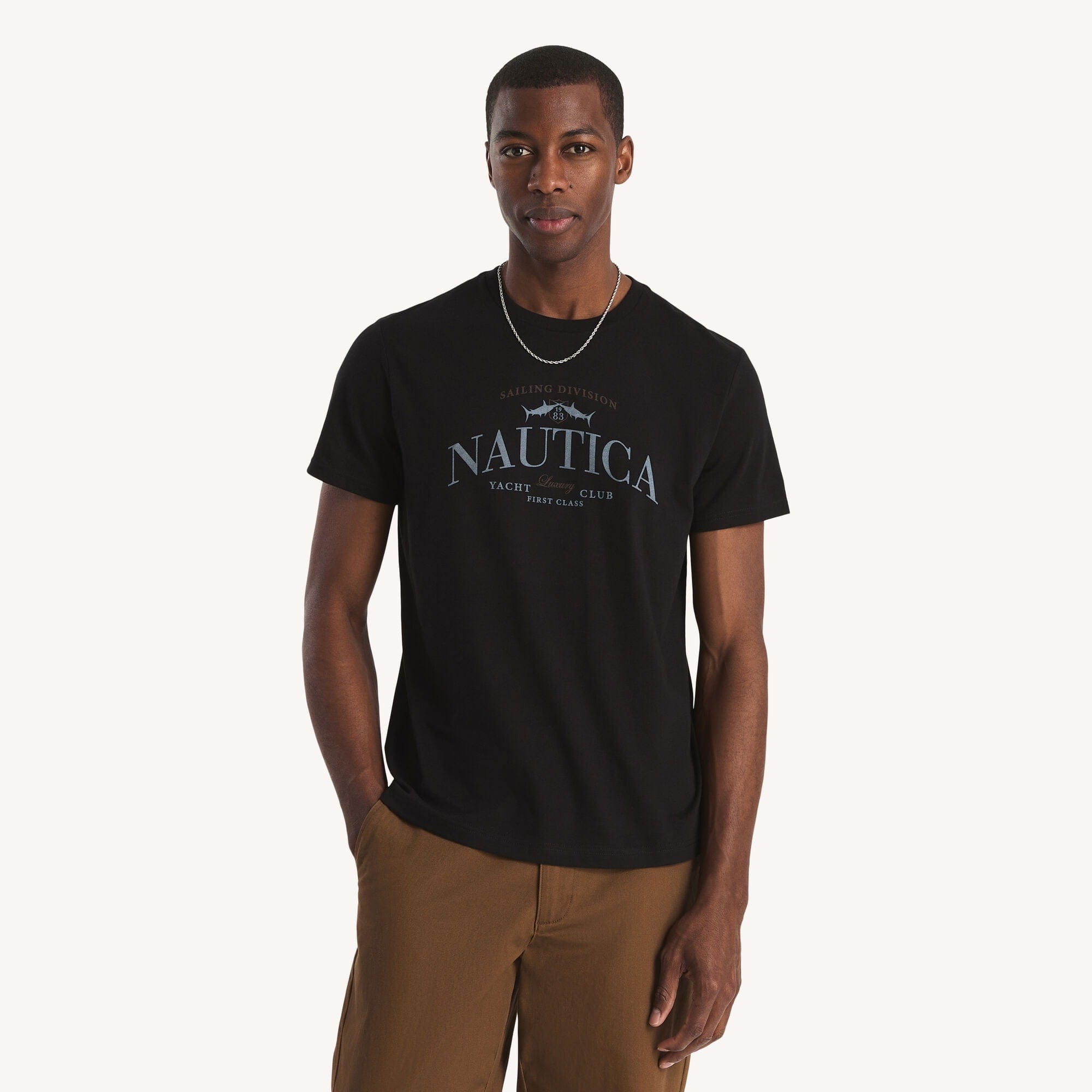 Nautica Mens Logo Graphic T - Shirt