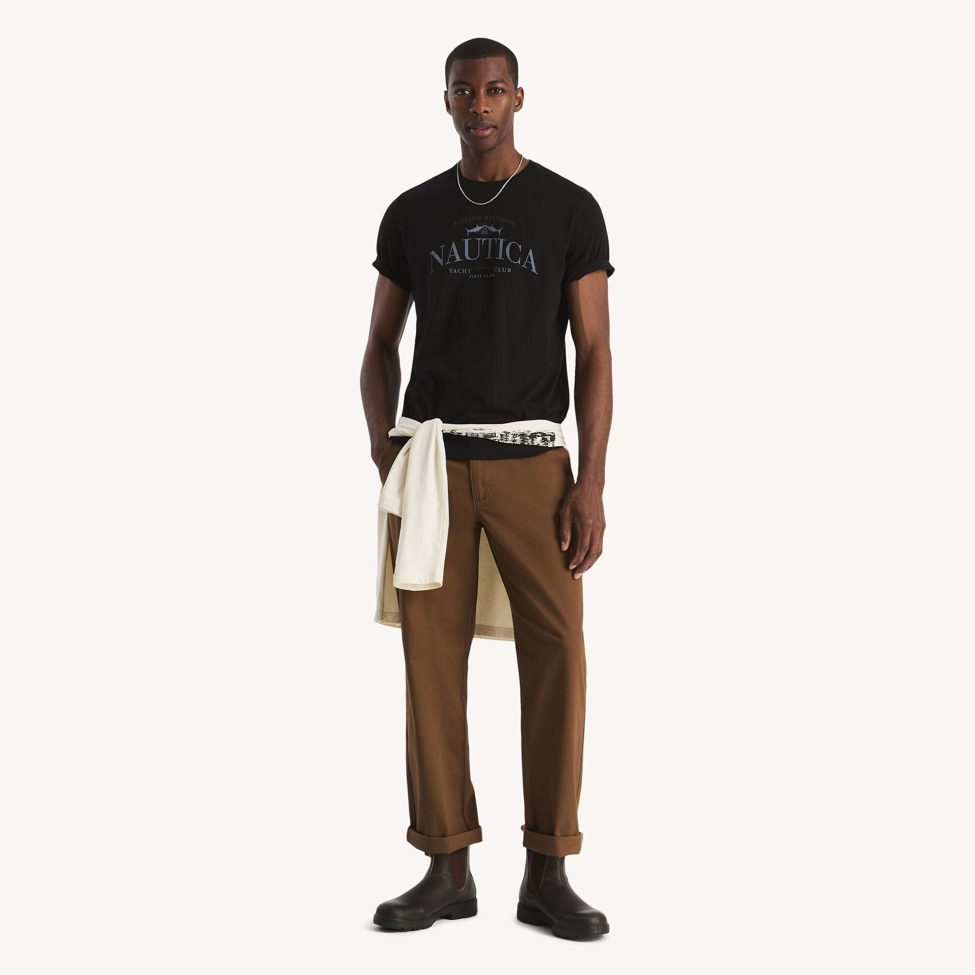 Nautica Mens Logo Graphic T - Shirt