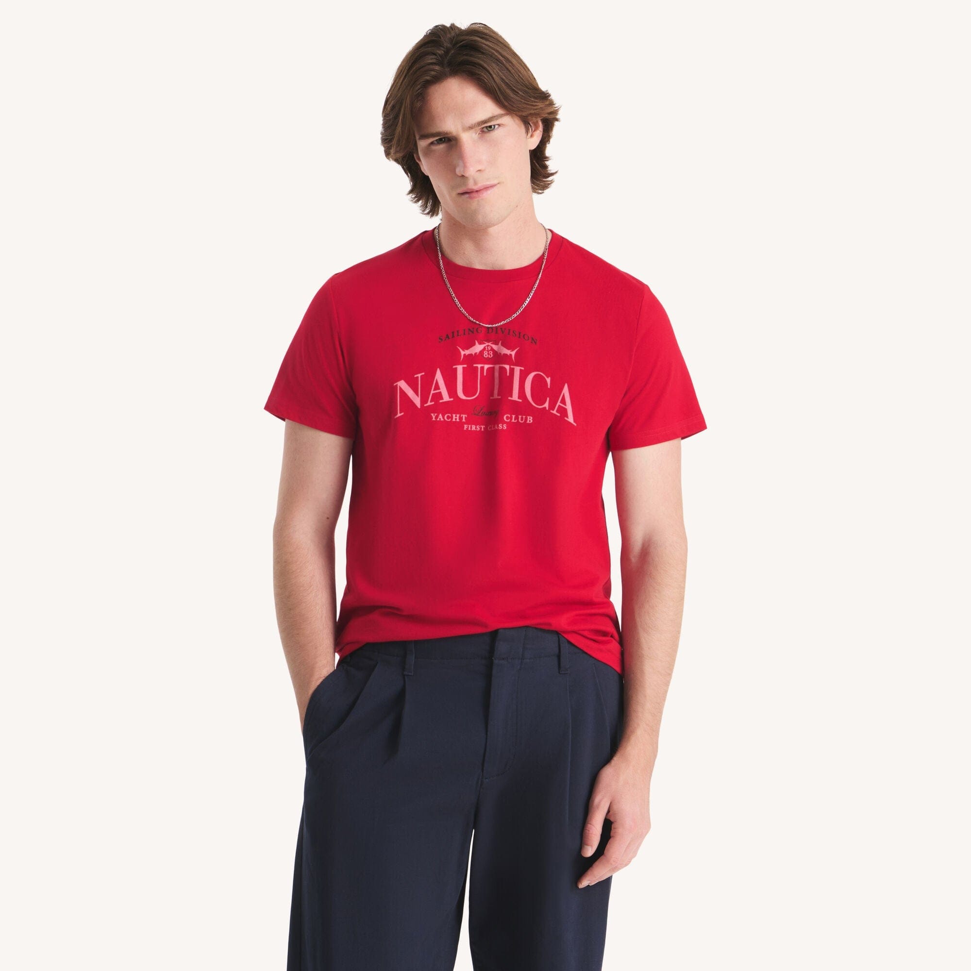 Nautica Mens Logo Graphic T - Shirt