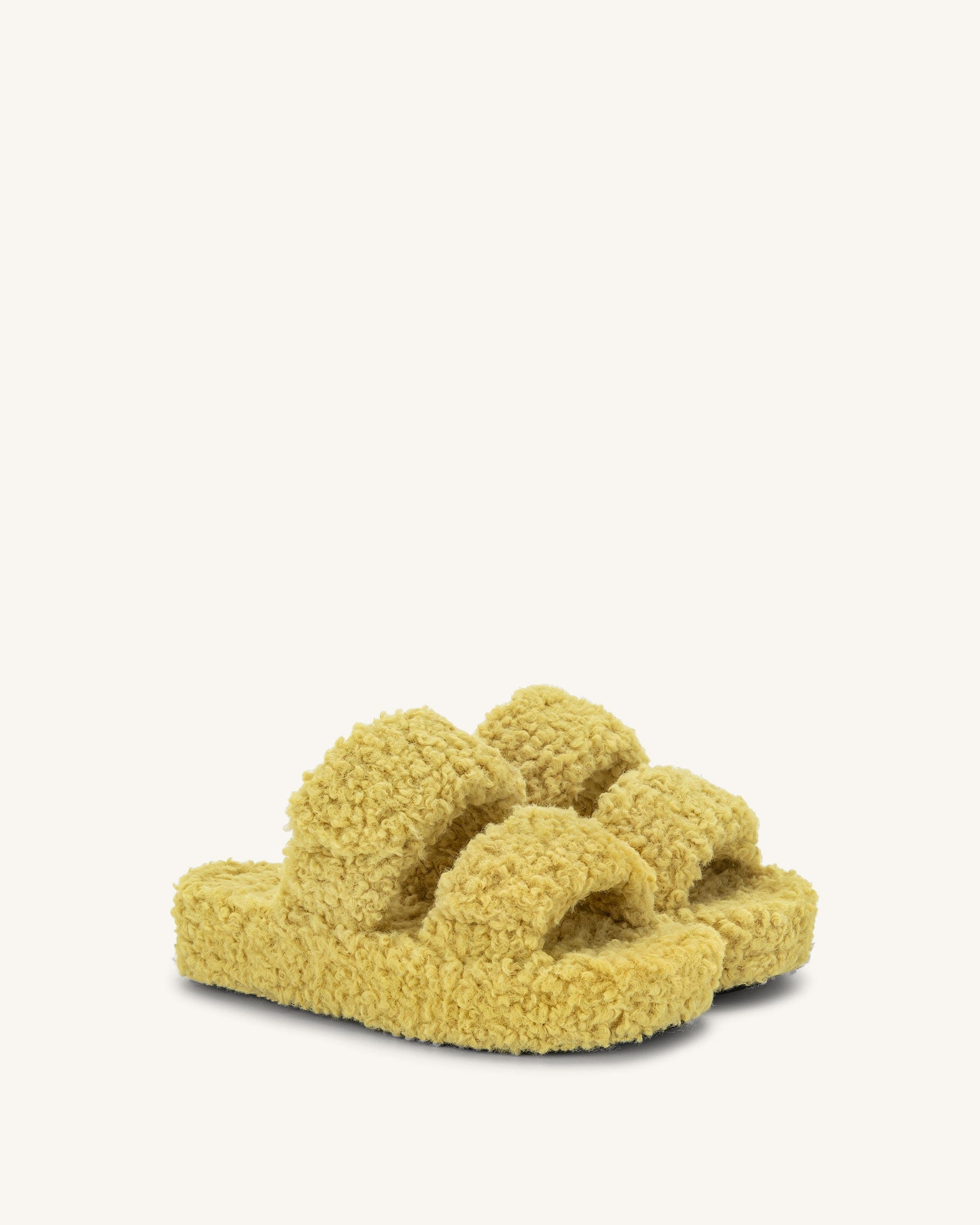 Jw Pei Lexi Faux Fur Platform Sandal Yellow