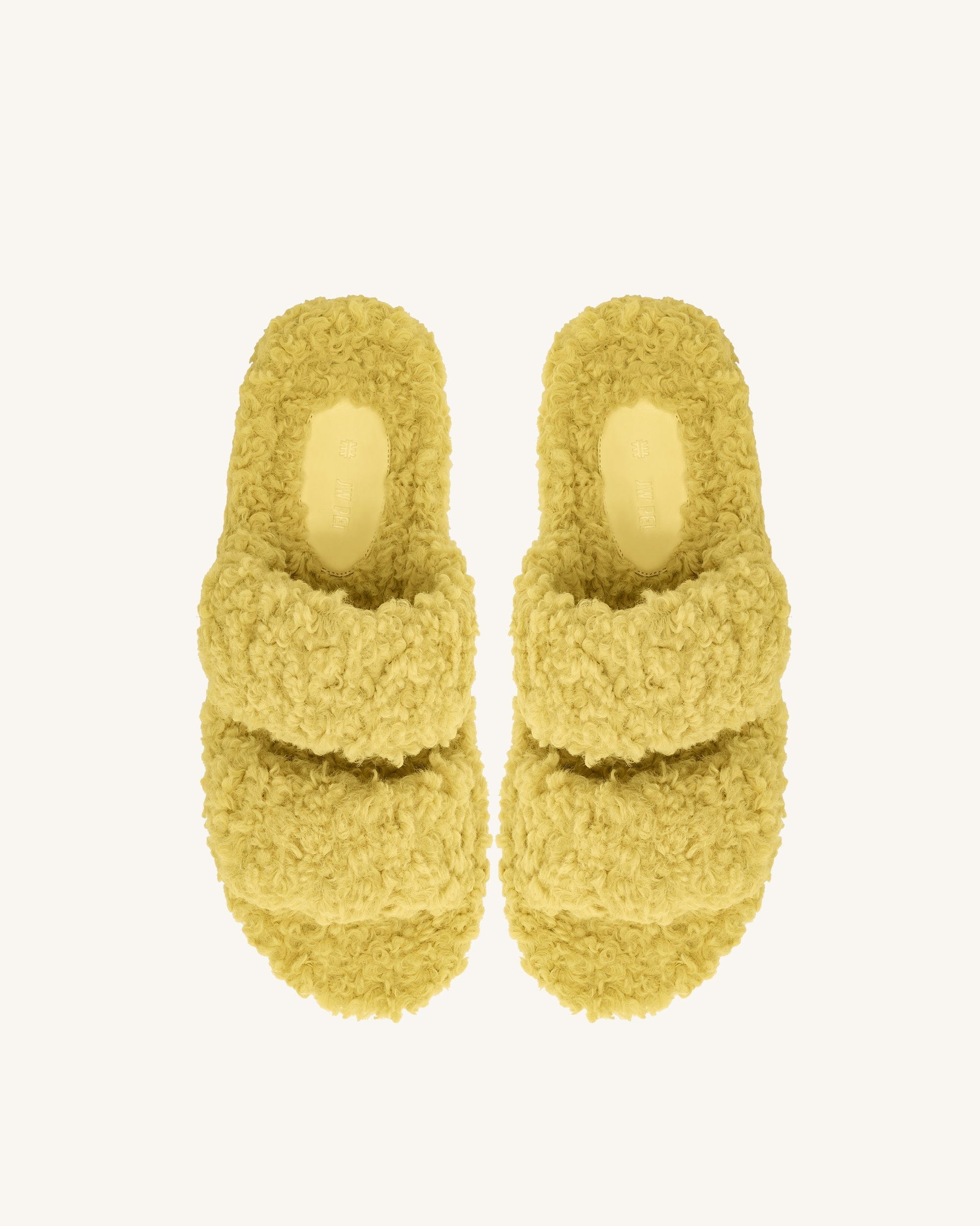 Jw Pei Lexi Faux Fur Platform Sandal Yellow