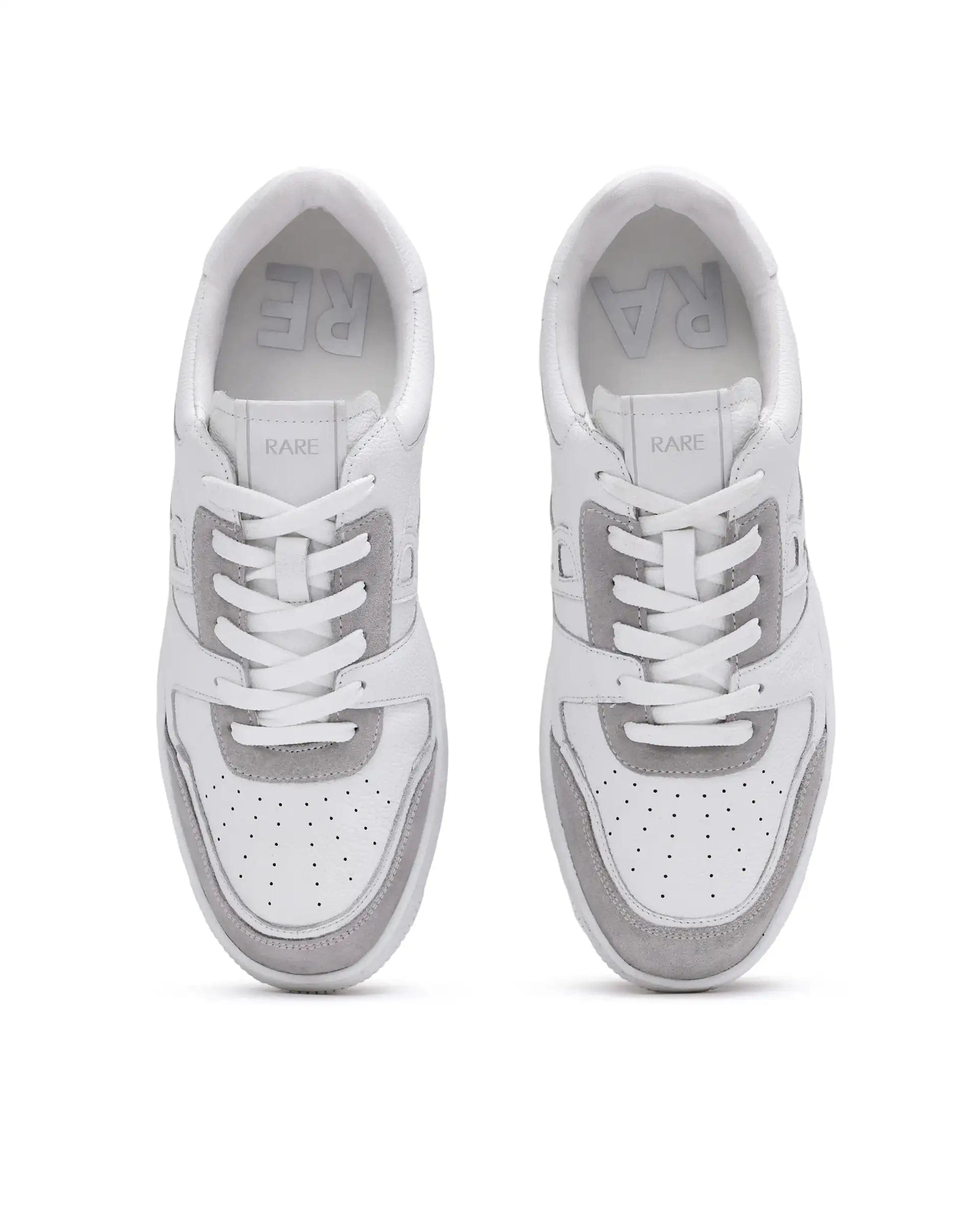 RAREZ Rare Rabbit Men Zouk White Leather Lace - Up Closure Sneakers