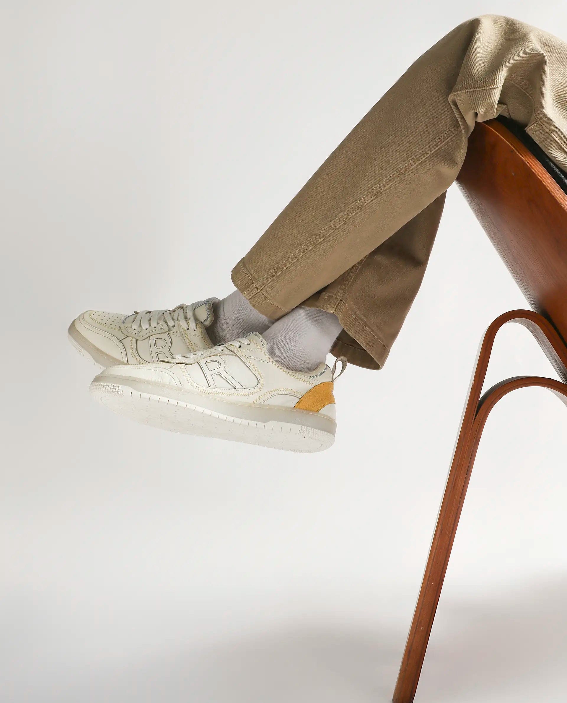 RAREZ Rare Rabbit Men Zion White Lace - Up Closure Shoes