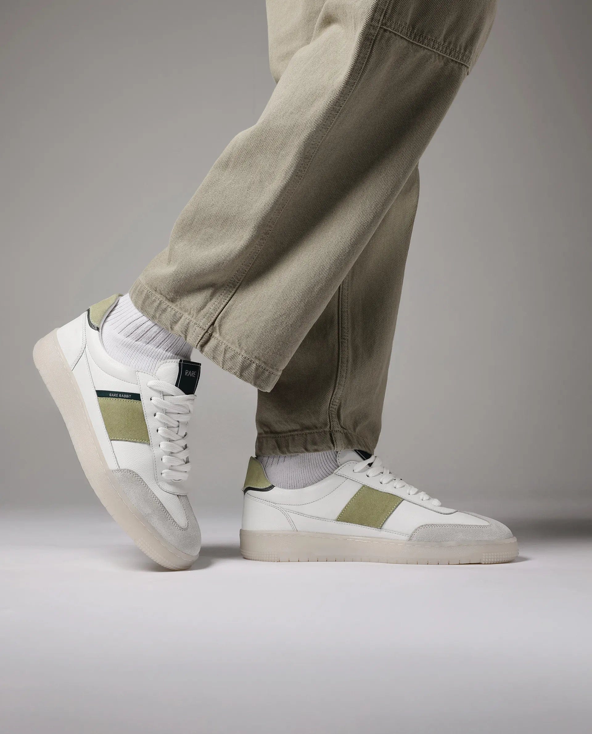 RAREZ Rare Rabbit Men Sirius Sage Green Lace - Up Closure Shoes