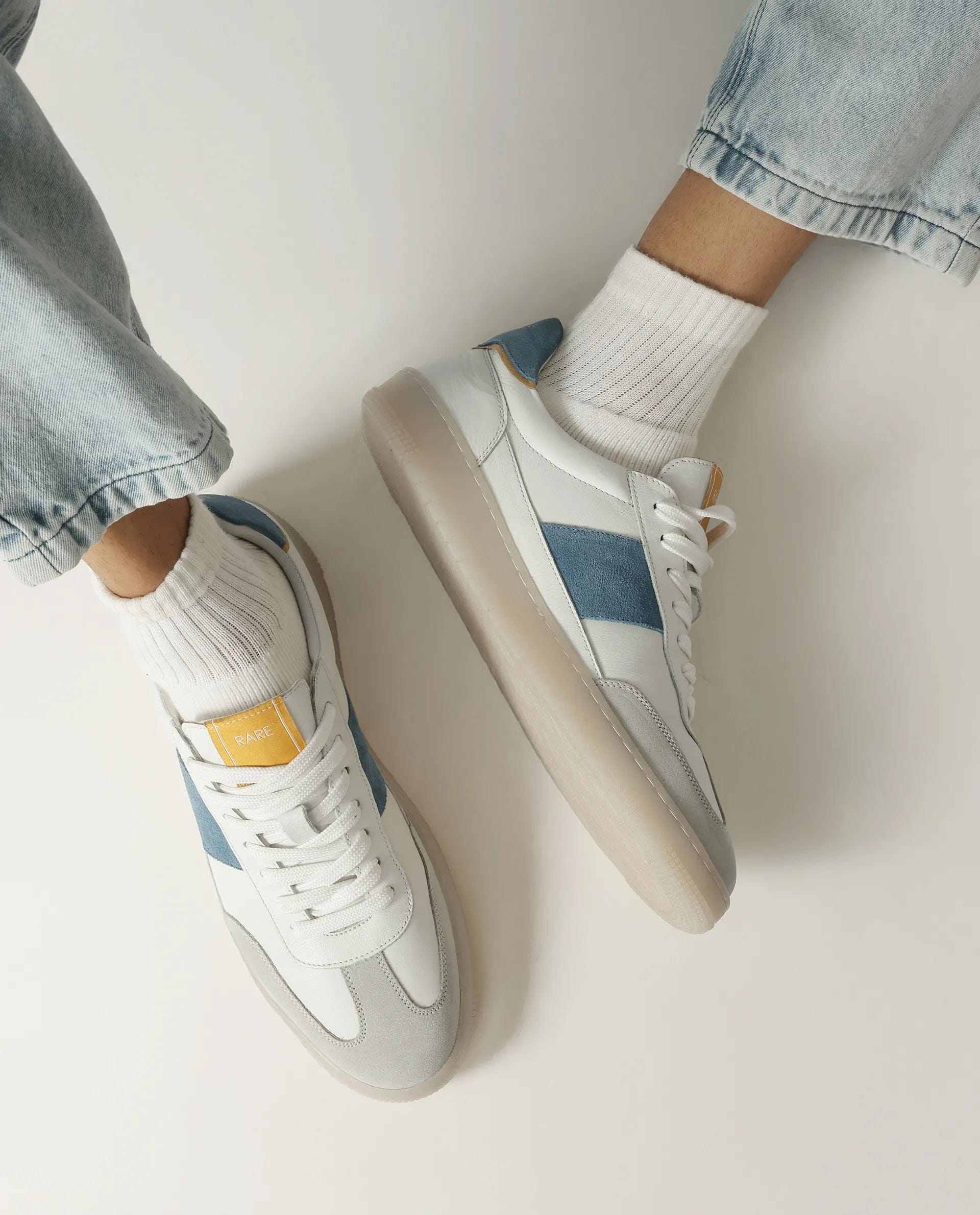RAREZ Rare Rabbit Men Sirius White Lace - Up Closure Sneakers