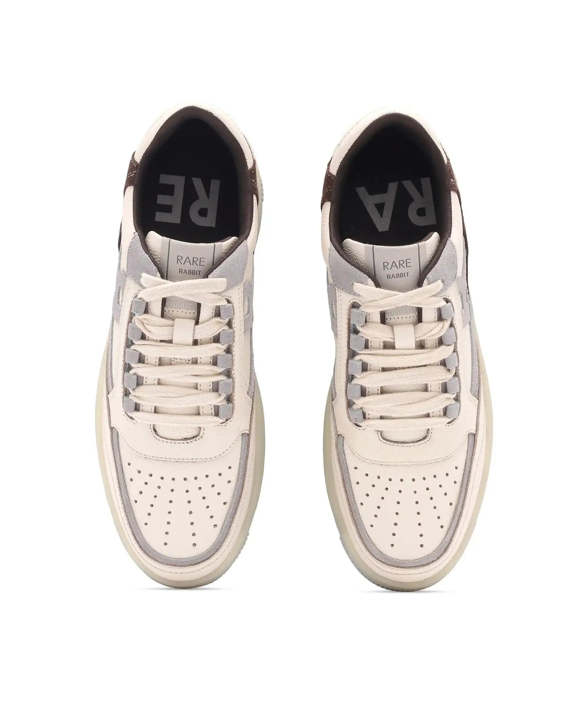 RAREZ Rare Rabbit Men's Amur Off White Plain Shoes
