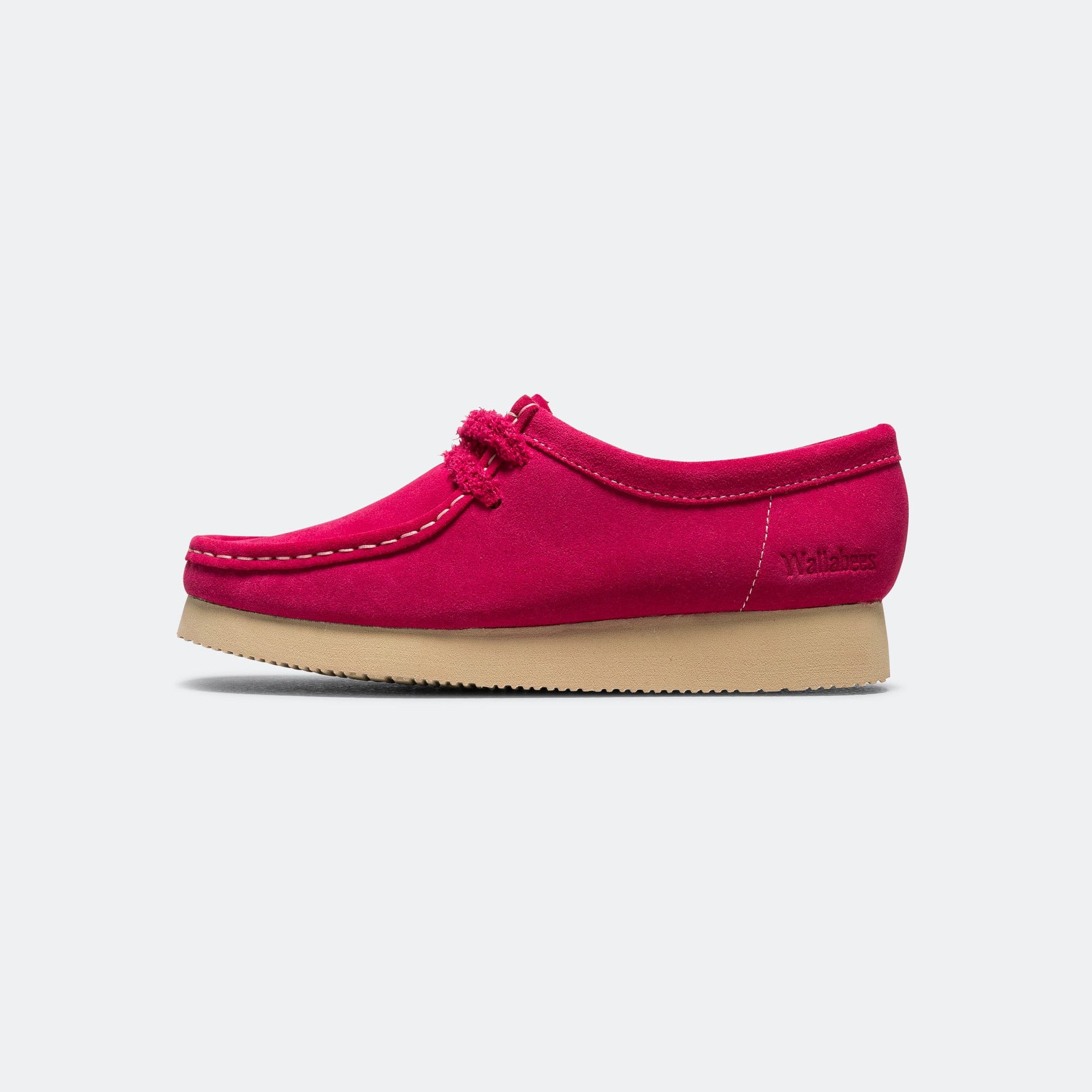 Clarks Womens Wallabee - Bright Pink Suede