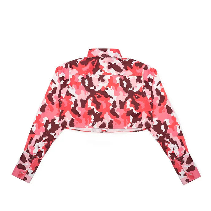 The Khwaab Winery Camo Cropped Shirt