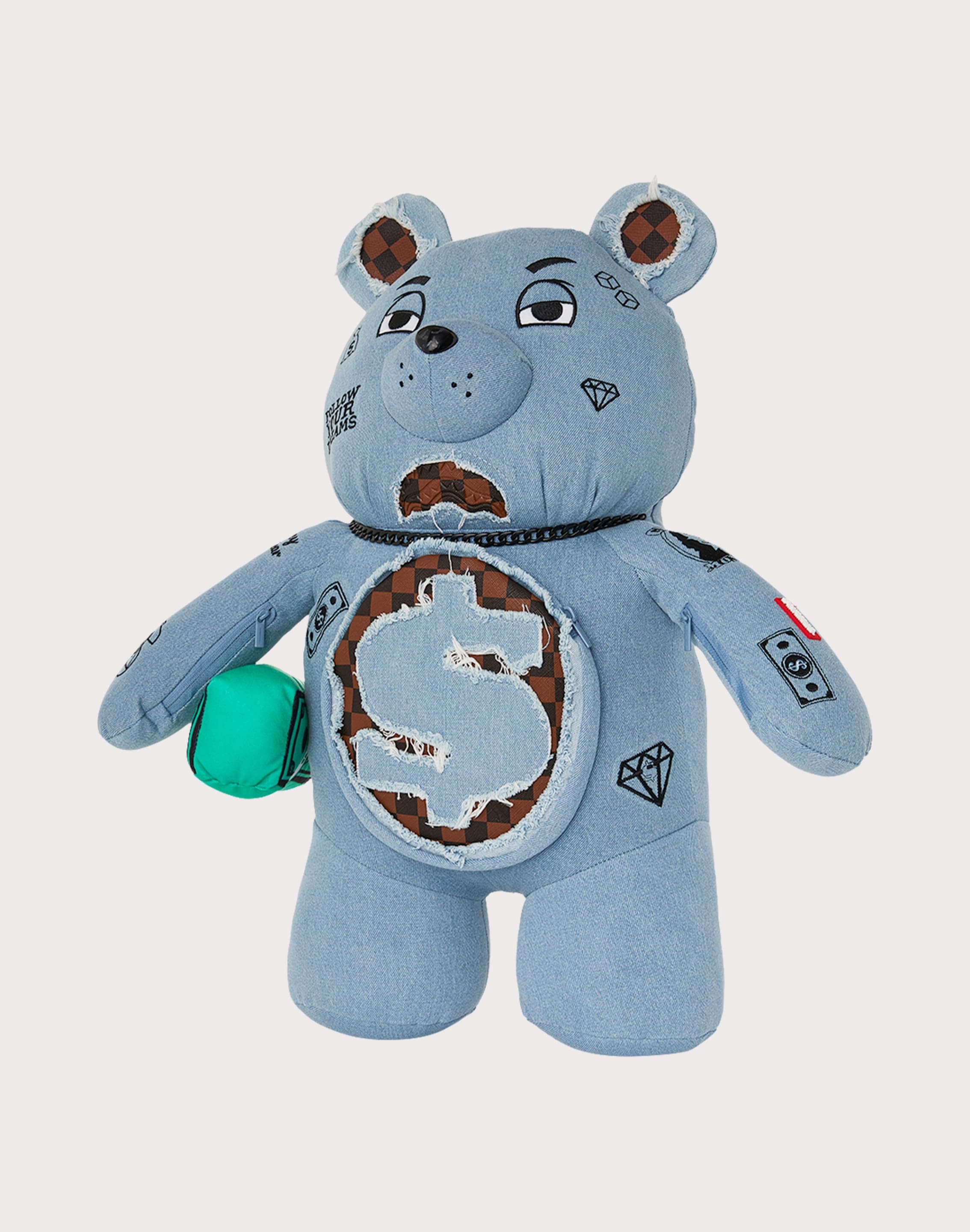 Sprayground Denim Moneybear Backpack