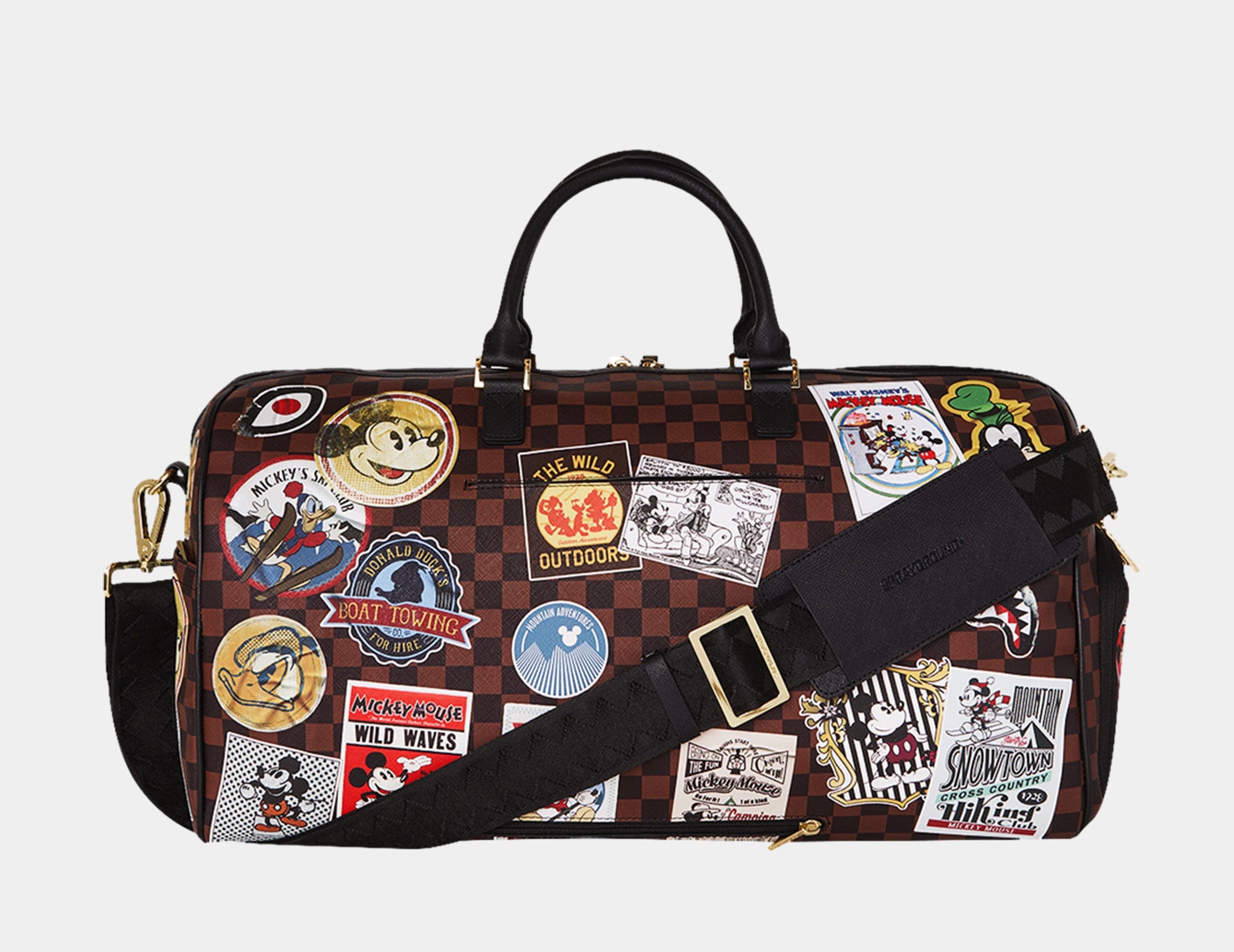 Sprayground Mickey Mouse Global Mogul Duffle Mens Bag (Brown/White)