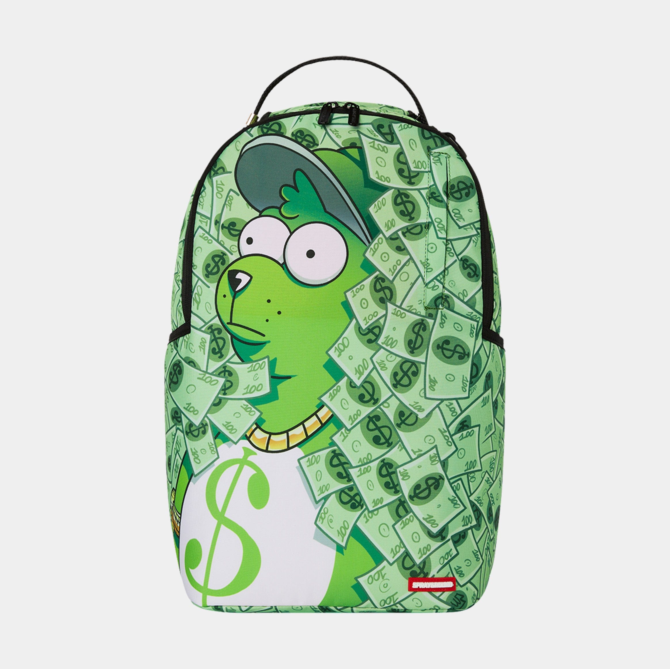 Sprayground Money Bear Money Bush Mens Backpack (Green/White)