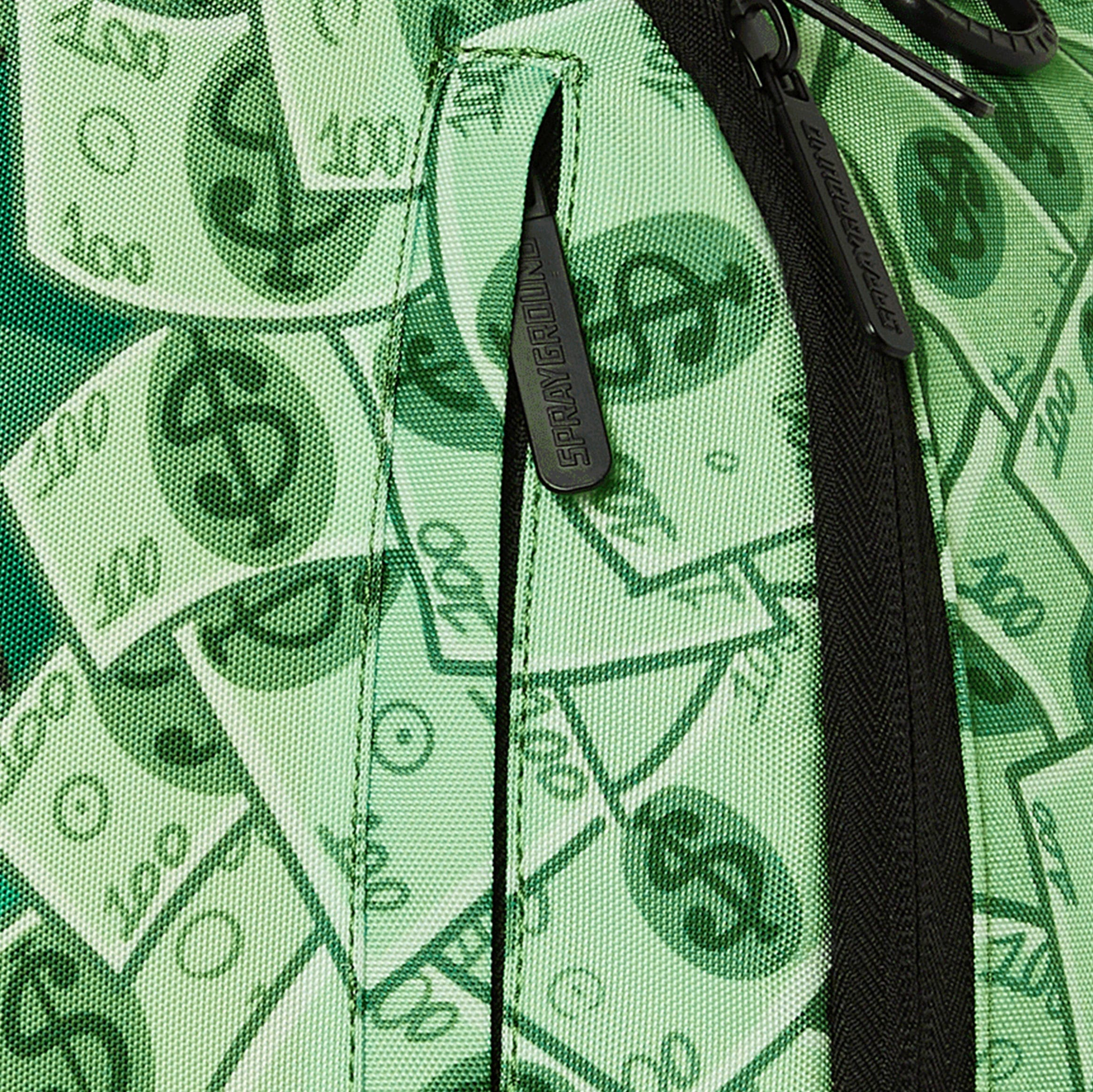 Sprayground Money Bear Money Bush Mens Backpack (Green/White)