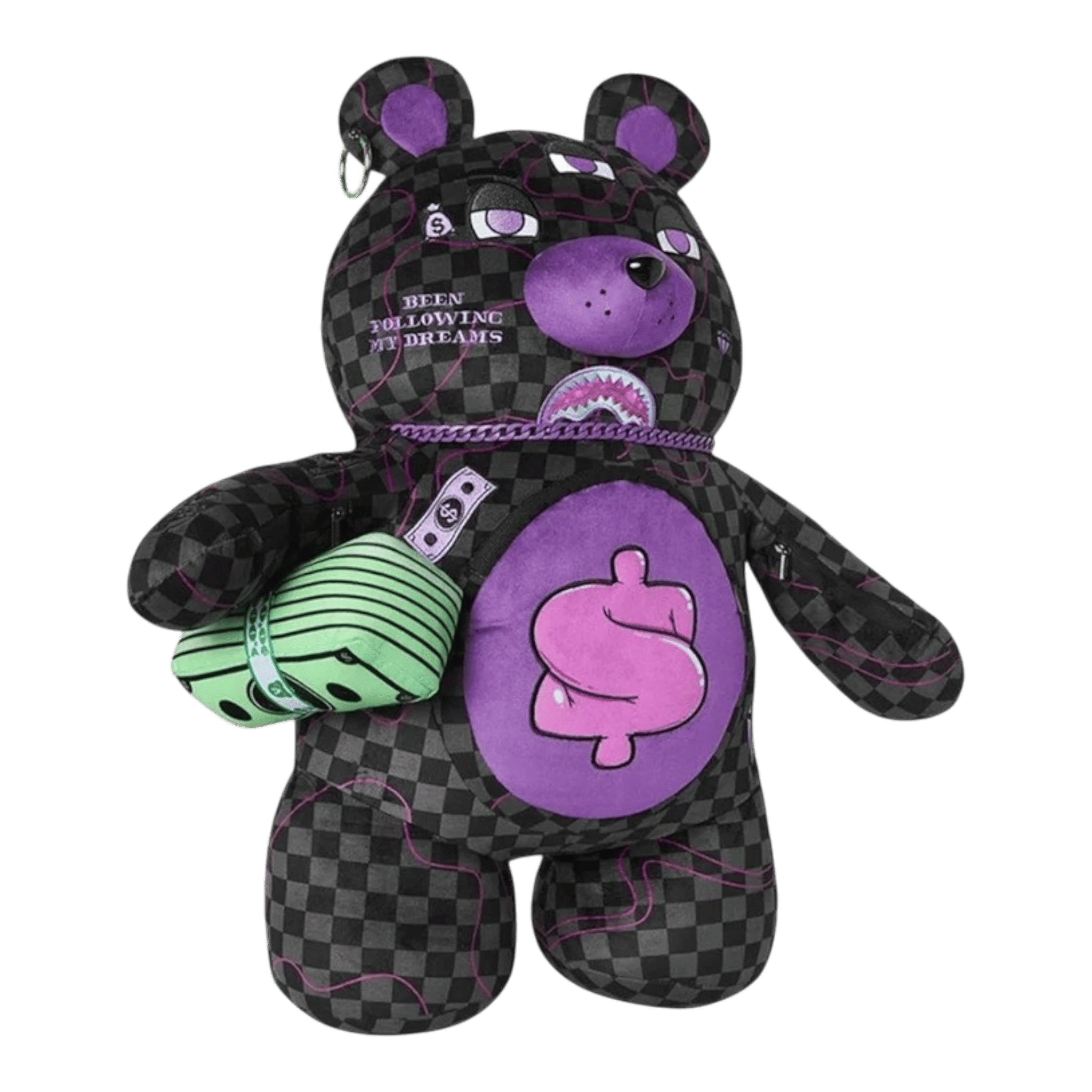 Sprayground Purple Slime Takeover Moneybear Backpack
