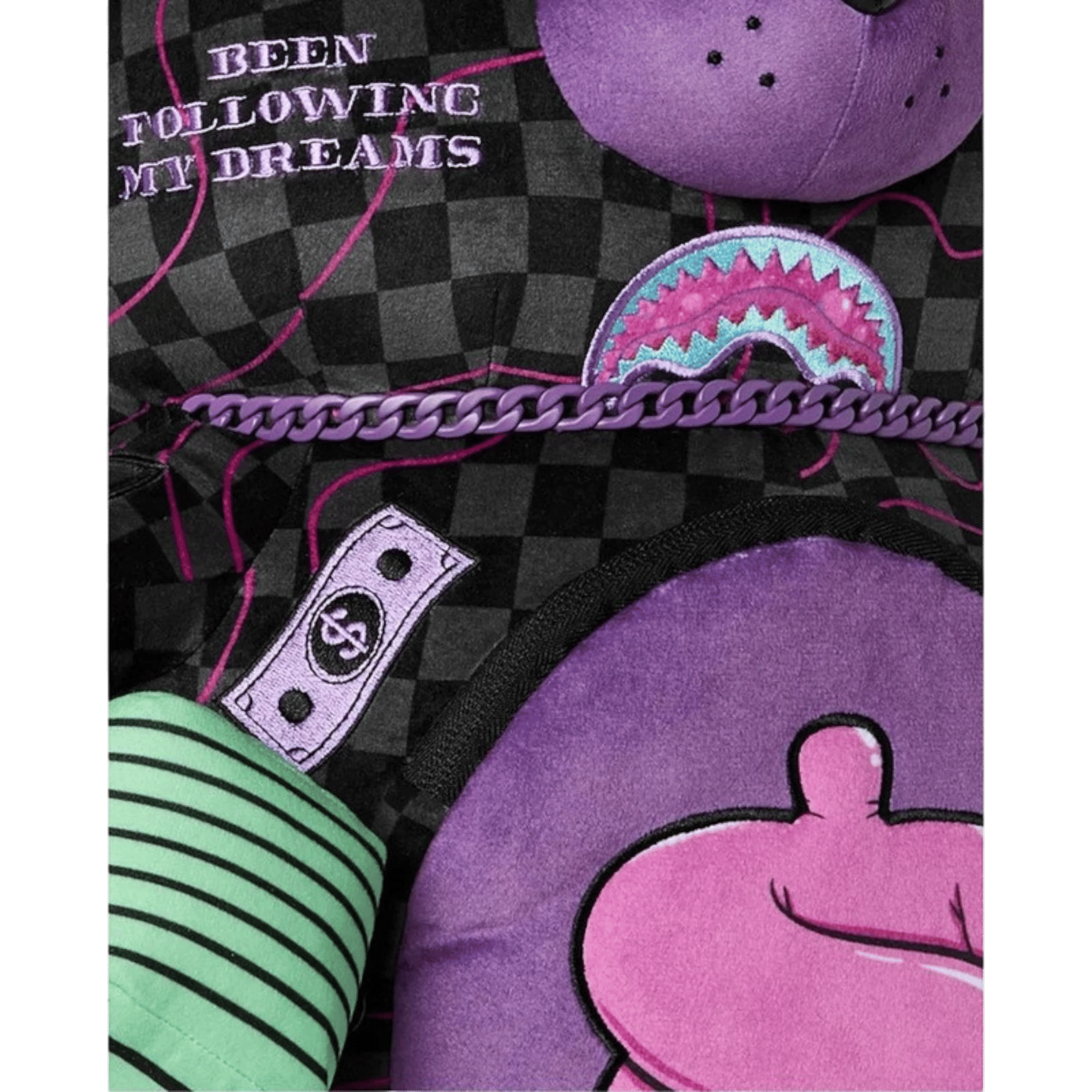Sprayground Purple Slime Takeover Moneybear Backpack