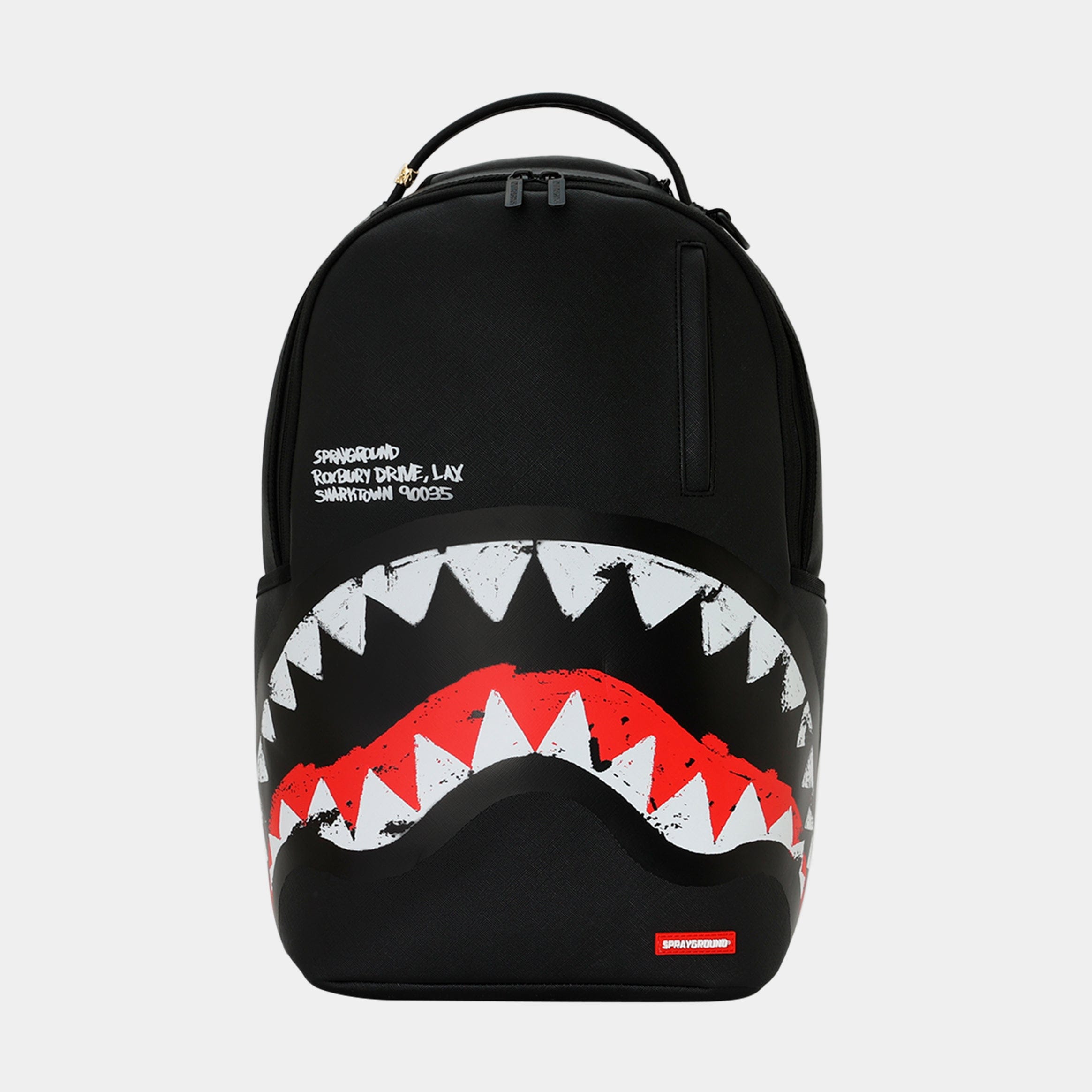 Sprayground Shark Central Scribble Dibble Mens Backpack (Black/Red)