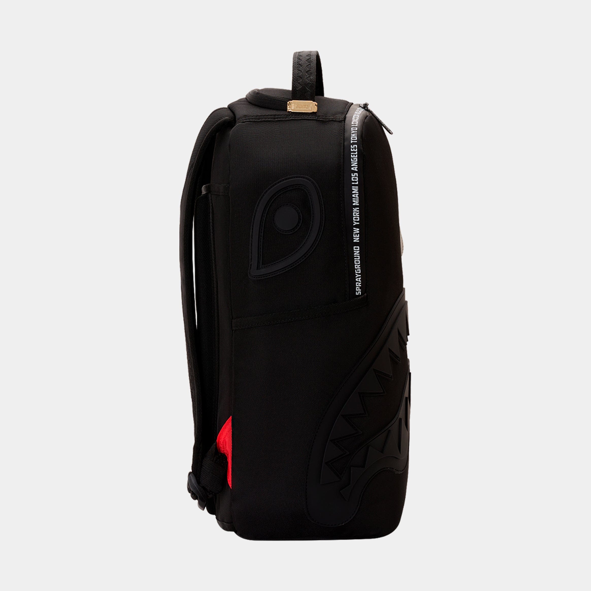 Sprayground Shark Central Printed Zip Mens Backpack (Black)