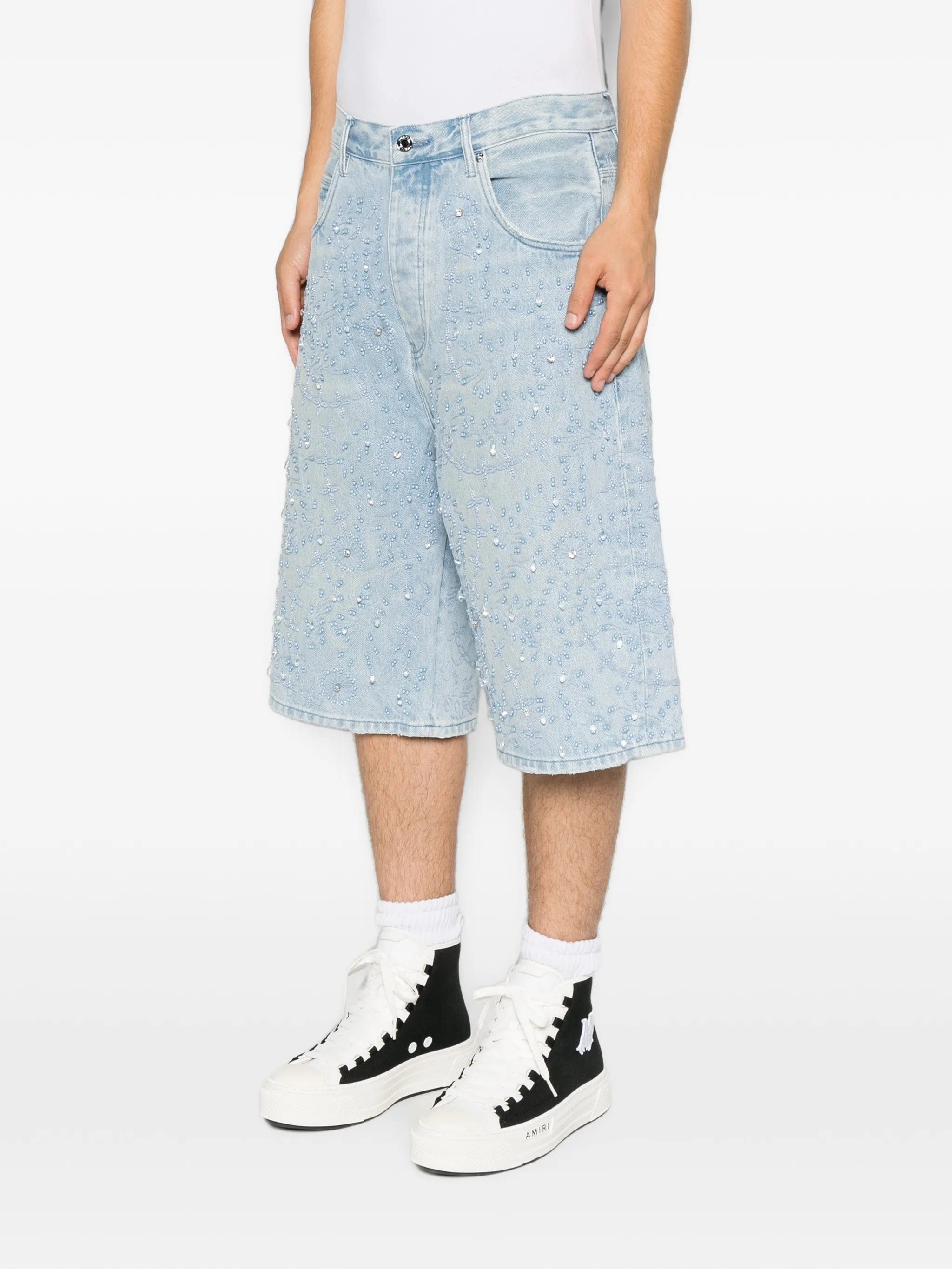 Purple Brand beaded - embellished shorts