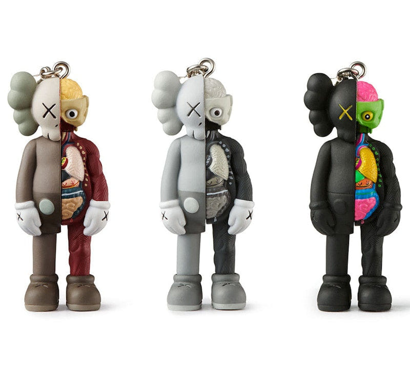 KAWS Tokyo First Flayed Companion Keychain Brown/Gray/Black Set (2021)