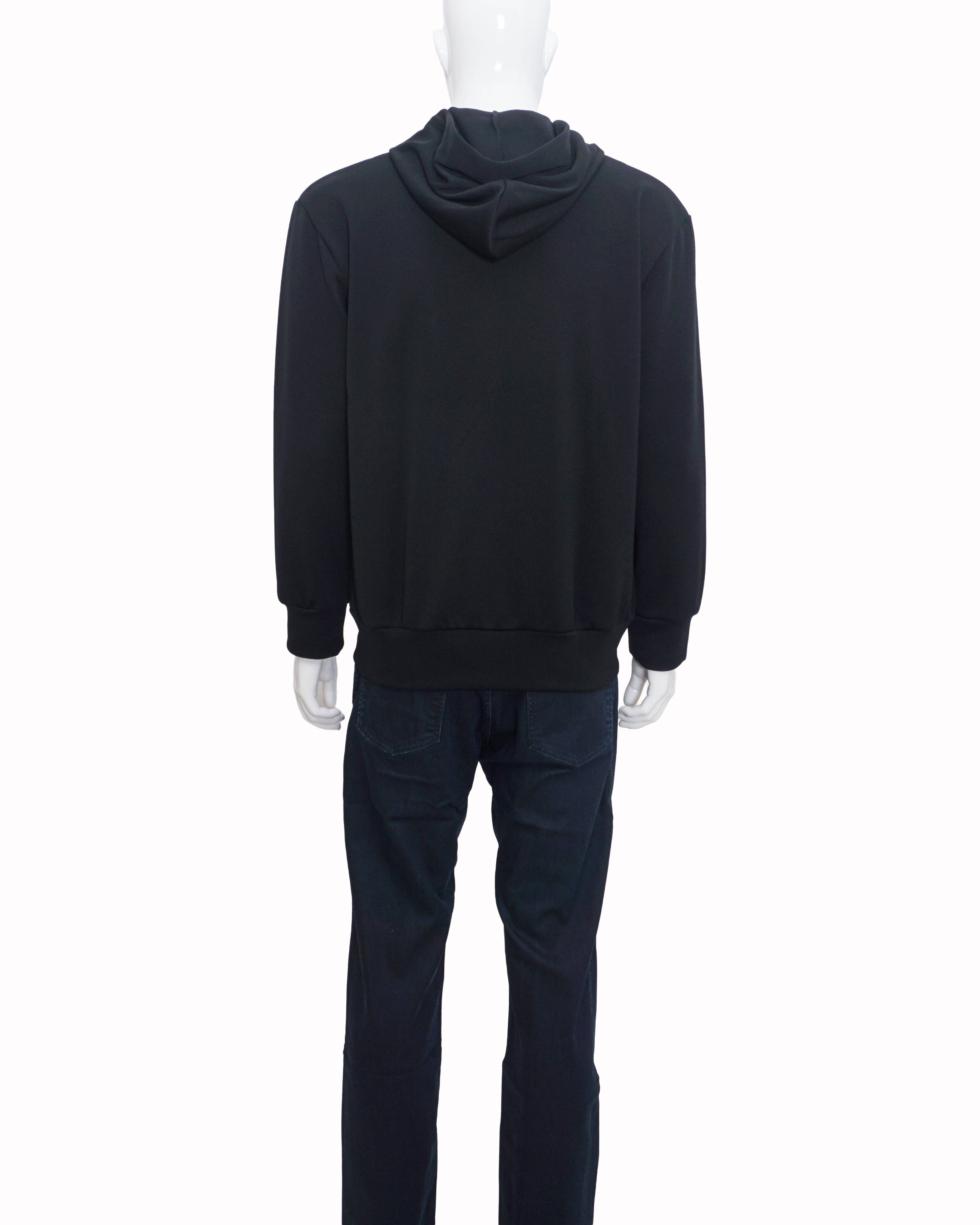 Comme des Garçons Play Black Red Heart Patch Zip - Up Hoodie