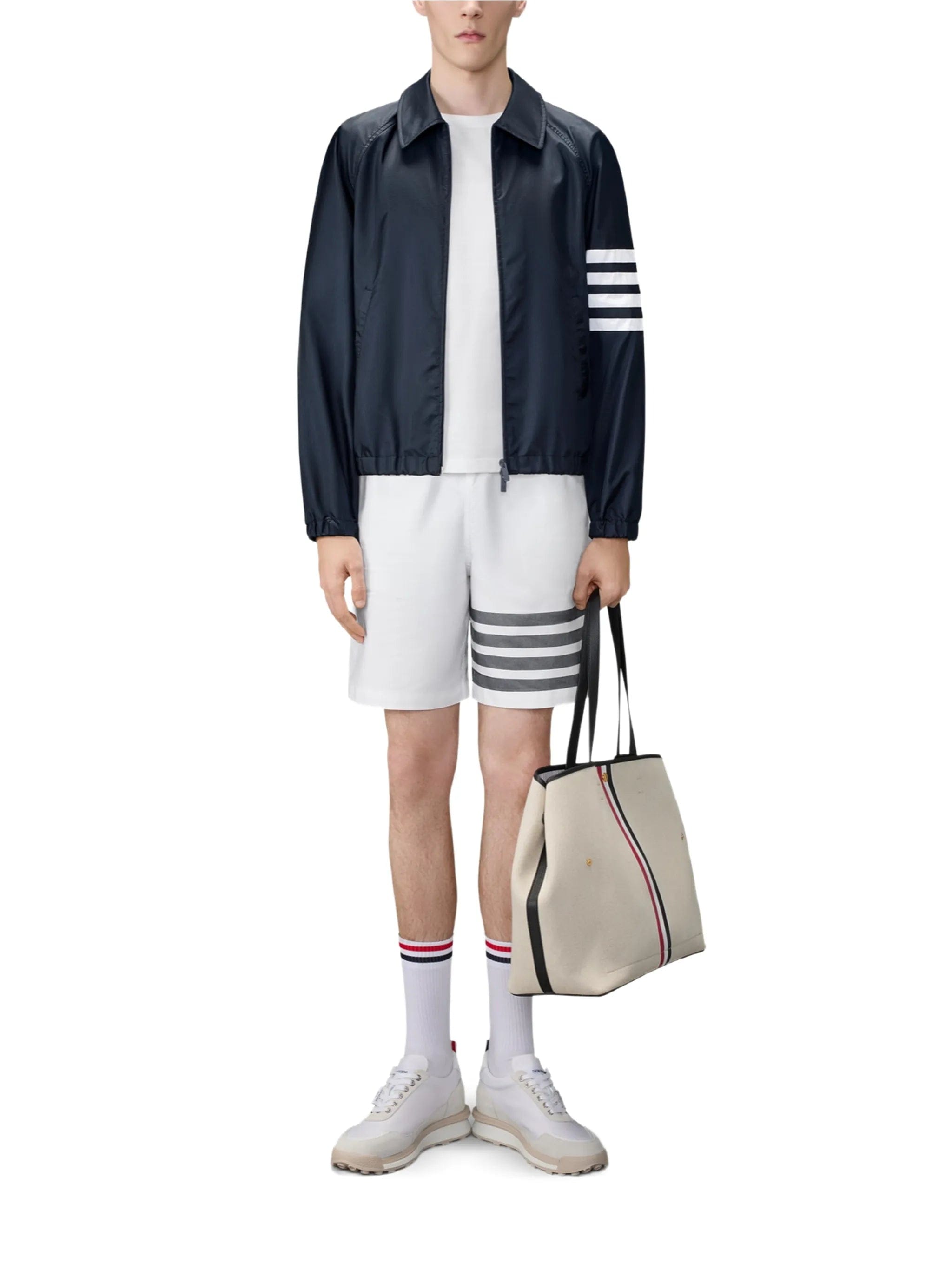 Thom Browne Shiny Ripstop 4 - Bar track jacket