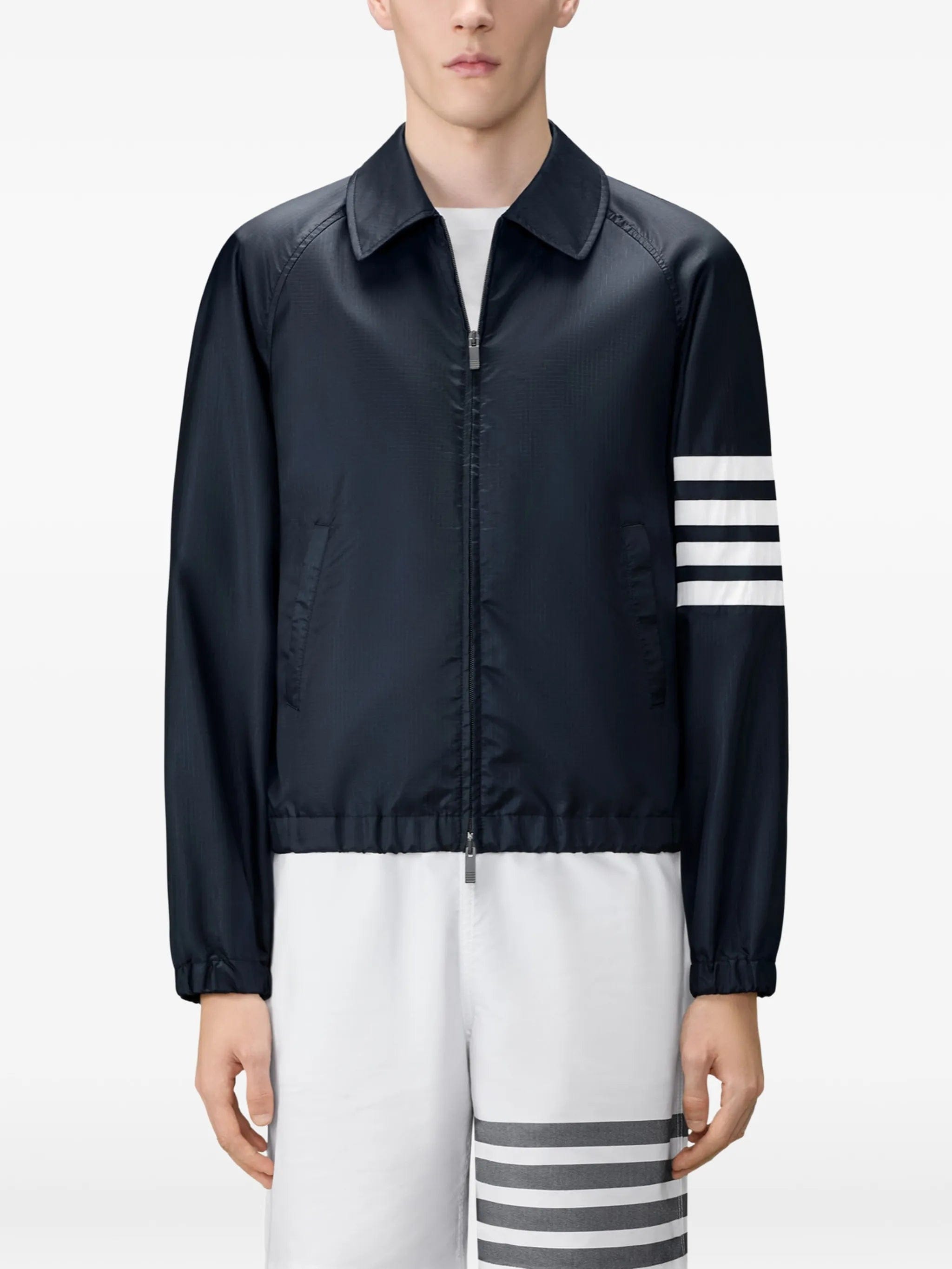 Thom Browne Shiny Ripstop 4 - Bar track jacket