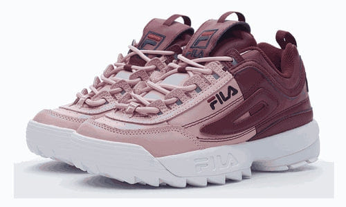 FILA Disruptor II Premium Split Pink/Burgundy (W) (5FM00063 - 662) Women Size 5 - 9