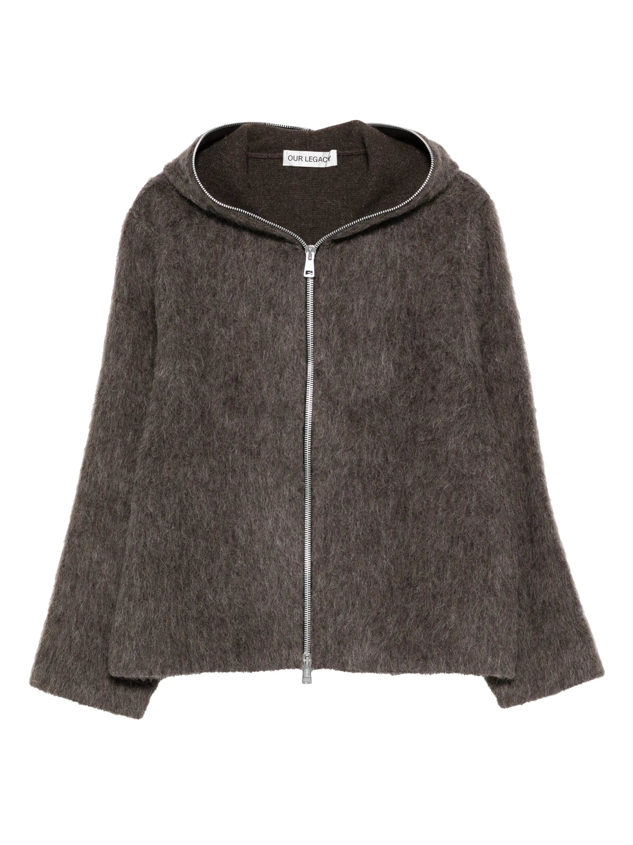 OUR Legacy hairy - texture zip - up hoodie