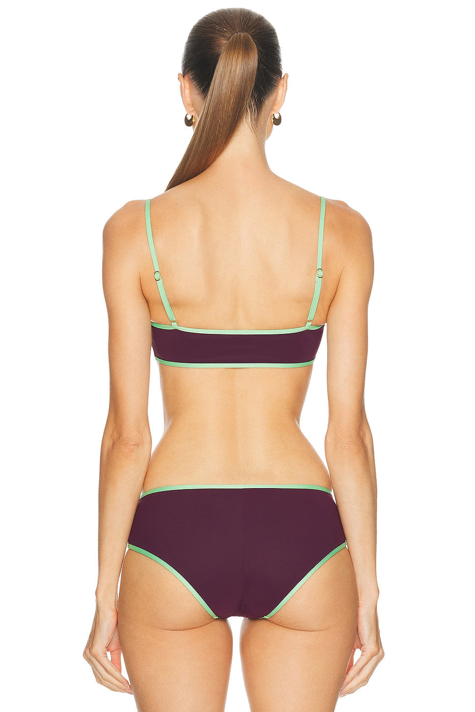 Kiki de Montparnasse Contraste Straight Neck Bikini Top