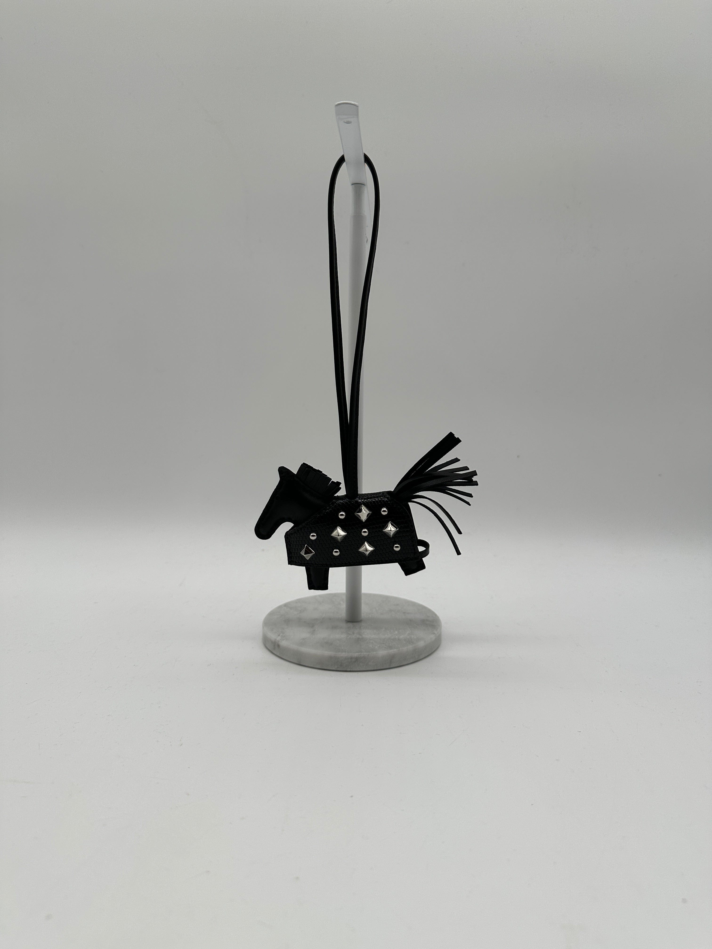 Hermès Rodeo Robeo Rock charm PM Milo/Lizard Noir