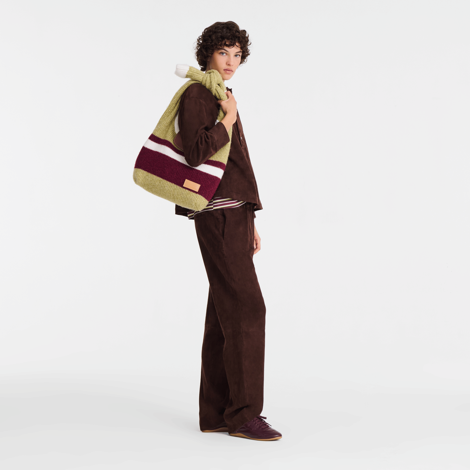 Long Champ Longchamp Le Pliage Collection Shoulder bag Pistachio/Burgundy