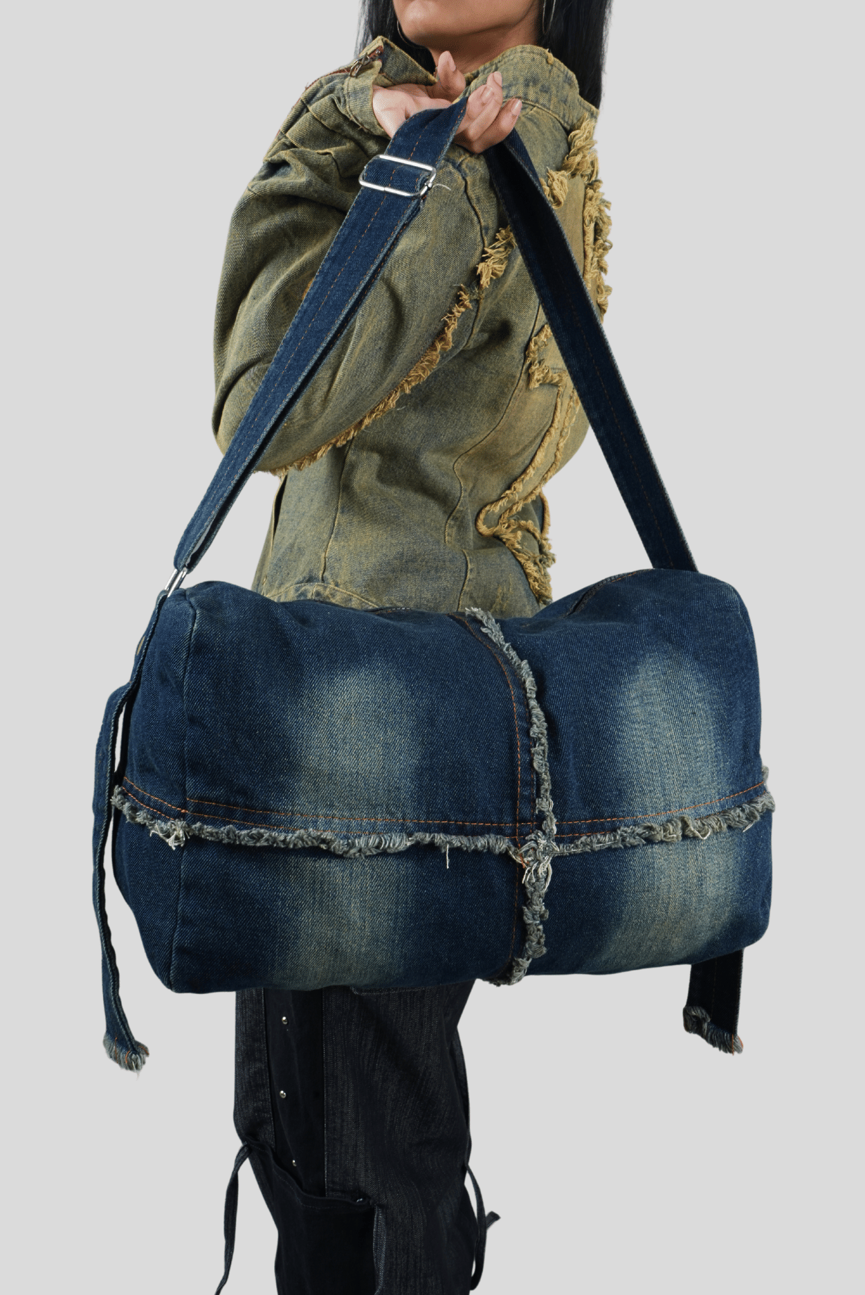 Www.manaca.in Raw Edge Denim Tote