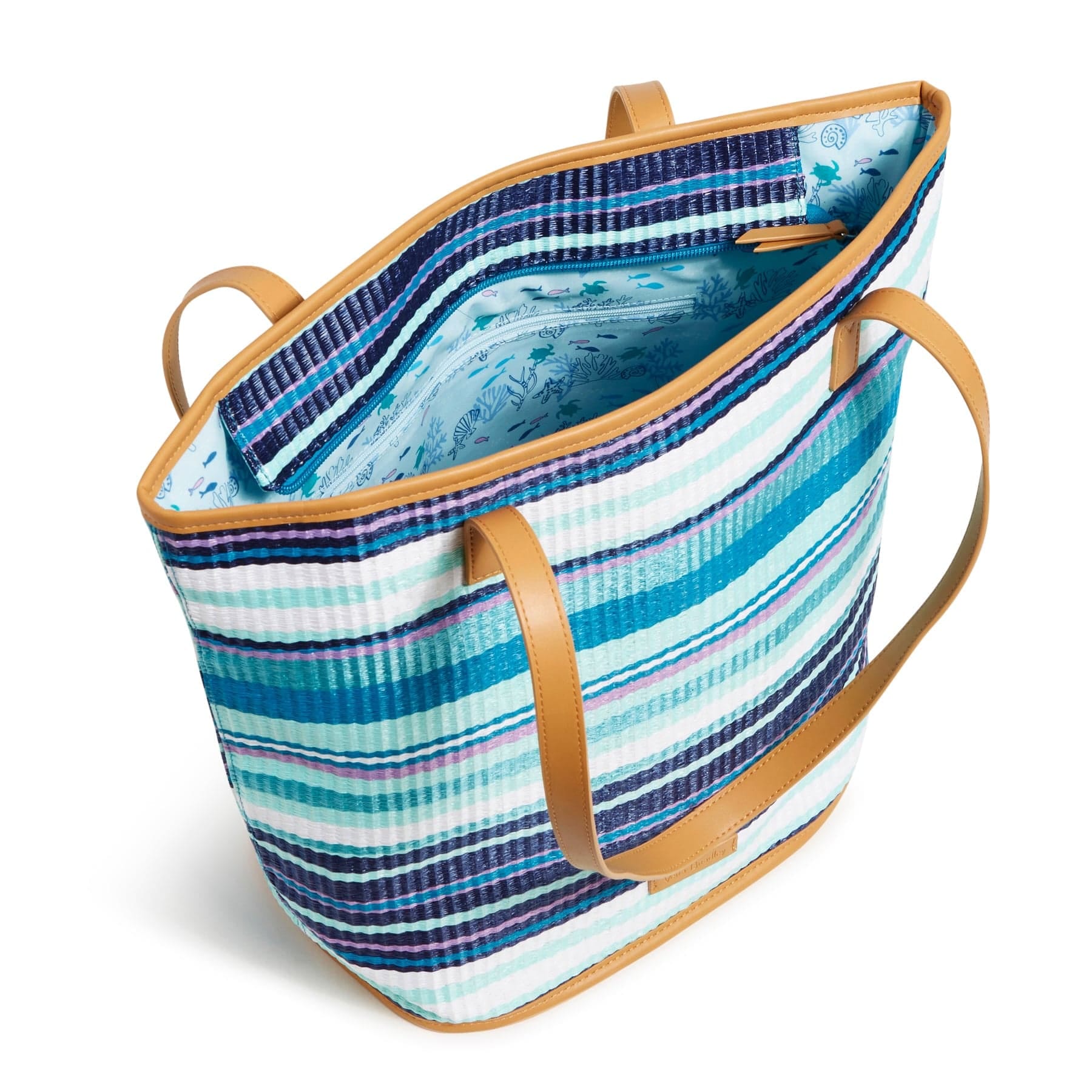 Vera Bradley Straw Bucket Tote Bag